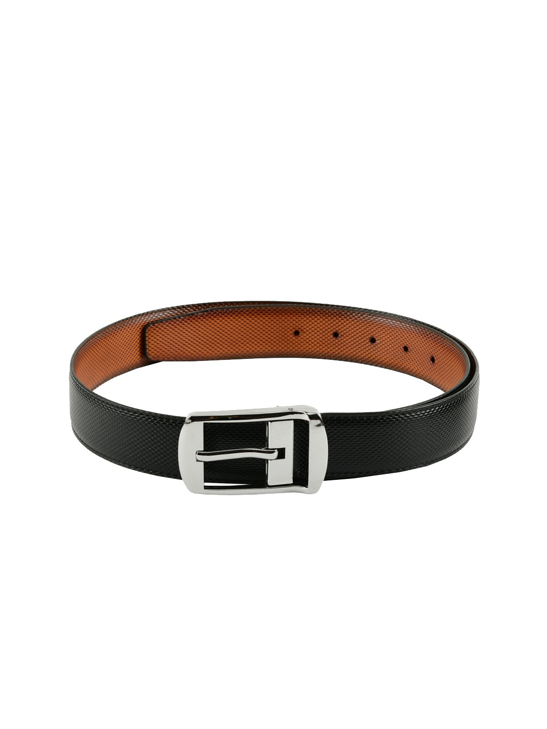 

WINSOME DEAL Men Black Textured Belt
