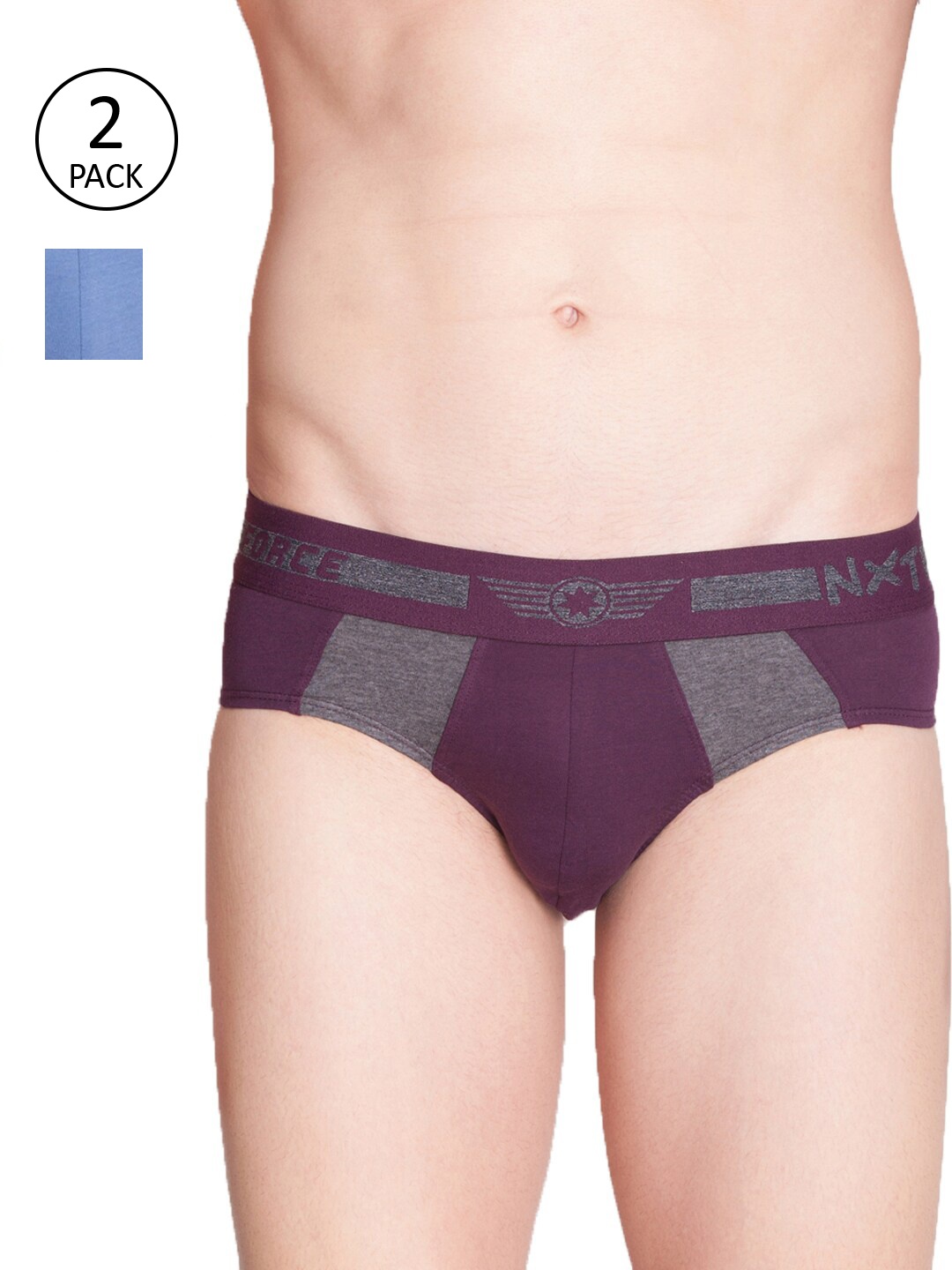 

Force NXT Men Pack Of 2 Assorted Basic Briefs MNFF-112-PO2