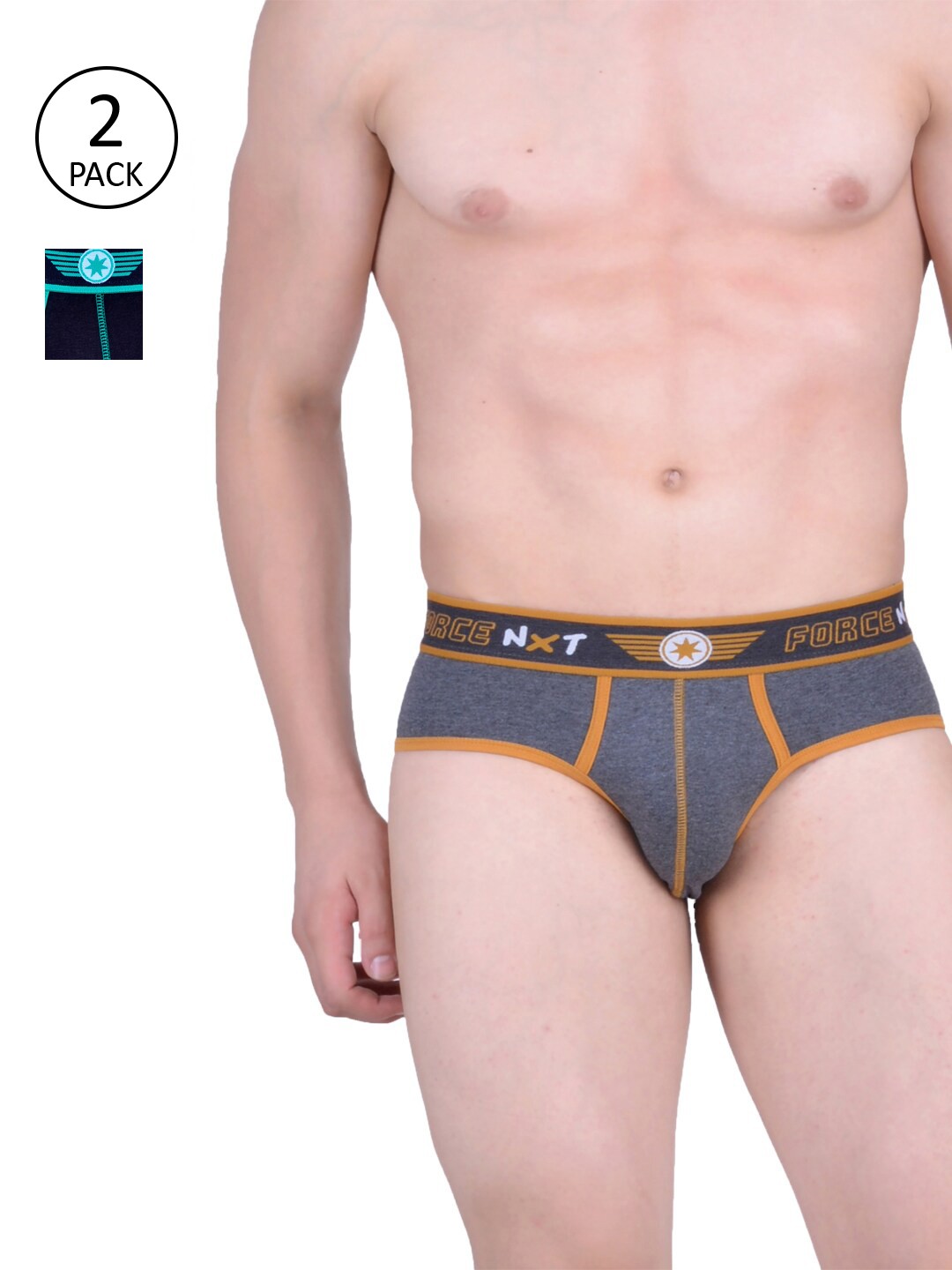 

Force NXT Men Pack Of 2 Assorted Basic Briefs MNFL-32-PO2