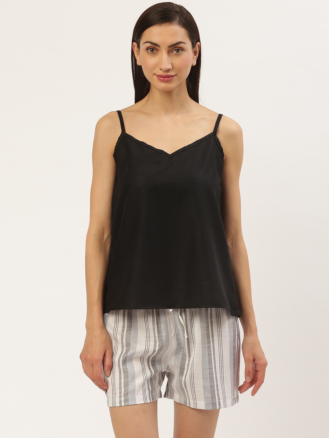 

pinwheel Women Black & White Solid Night suit
