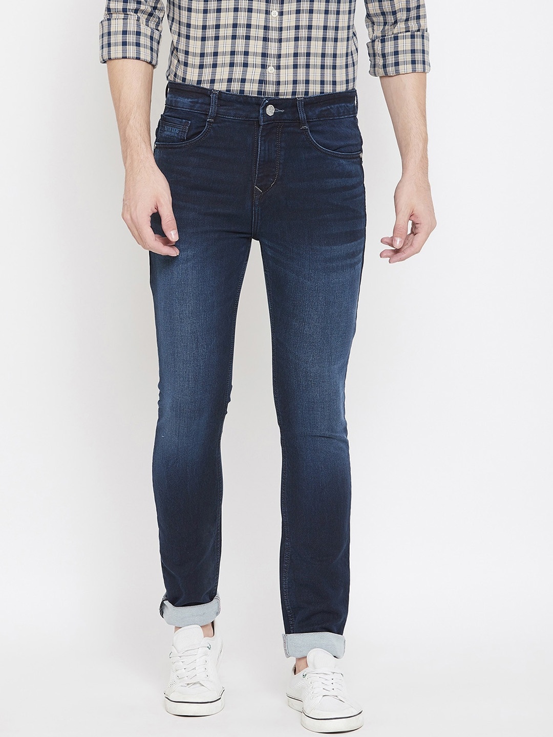 

Crimsoune Club Men Navy Blue Slim Fit Mid-Rise Clean Look Jeans