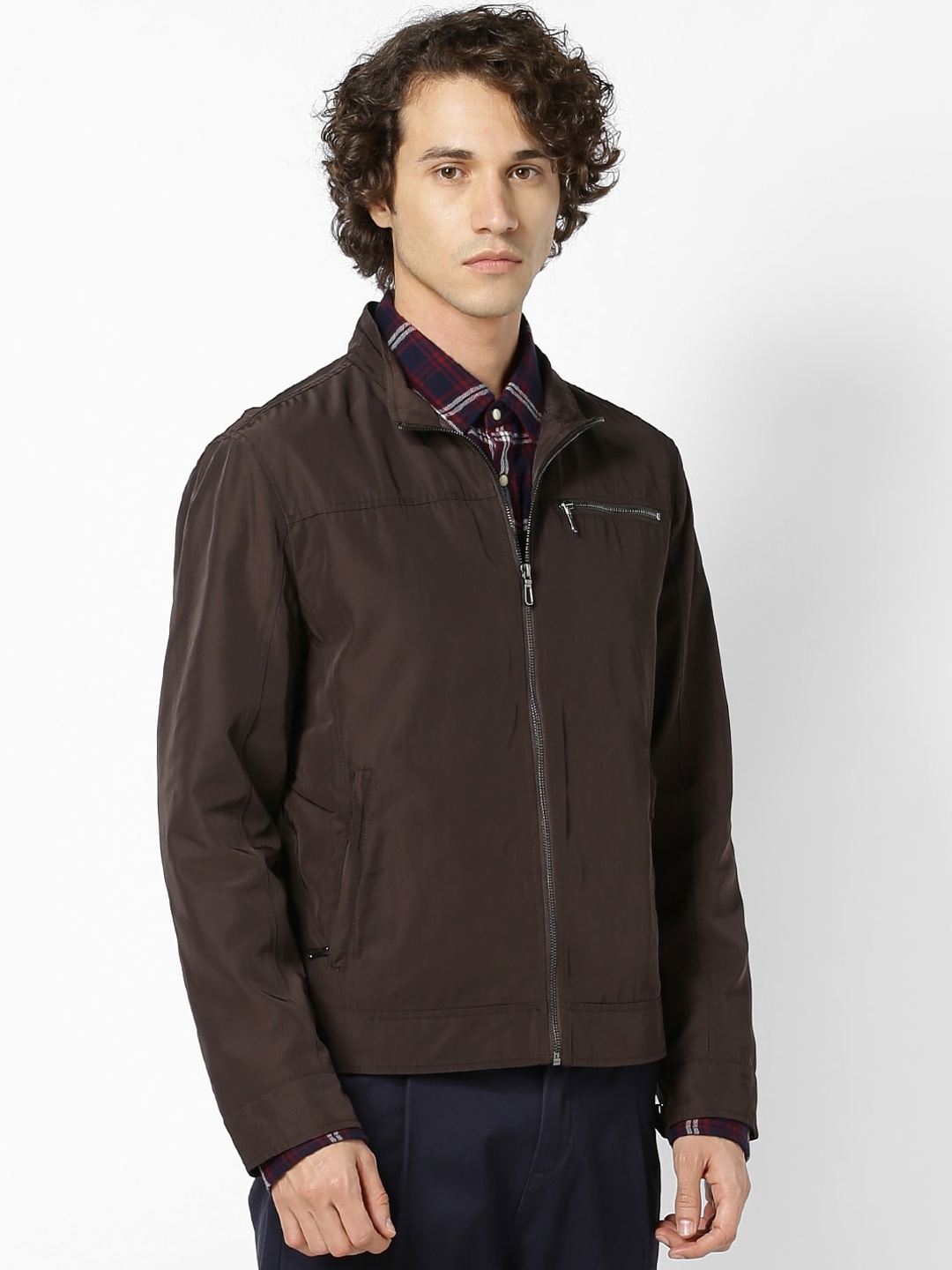 

Celio Men Coffee Brown Solid Tailored Jacket