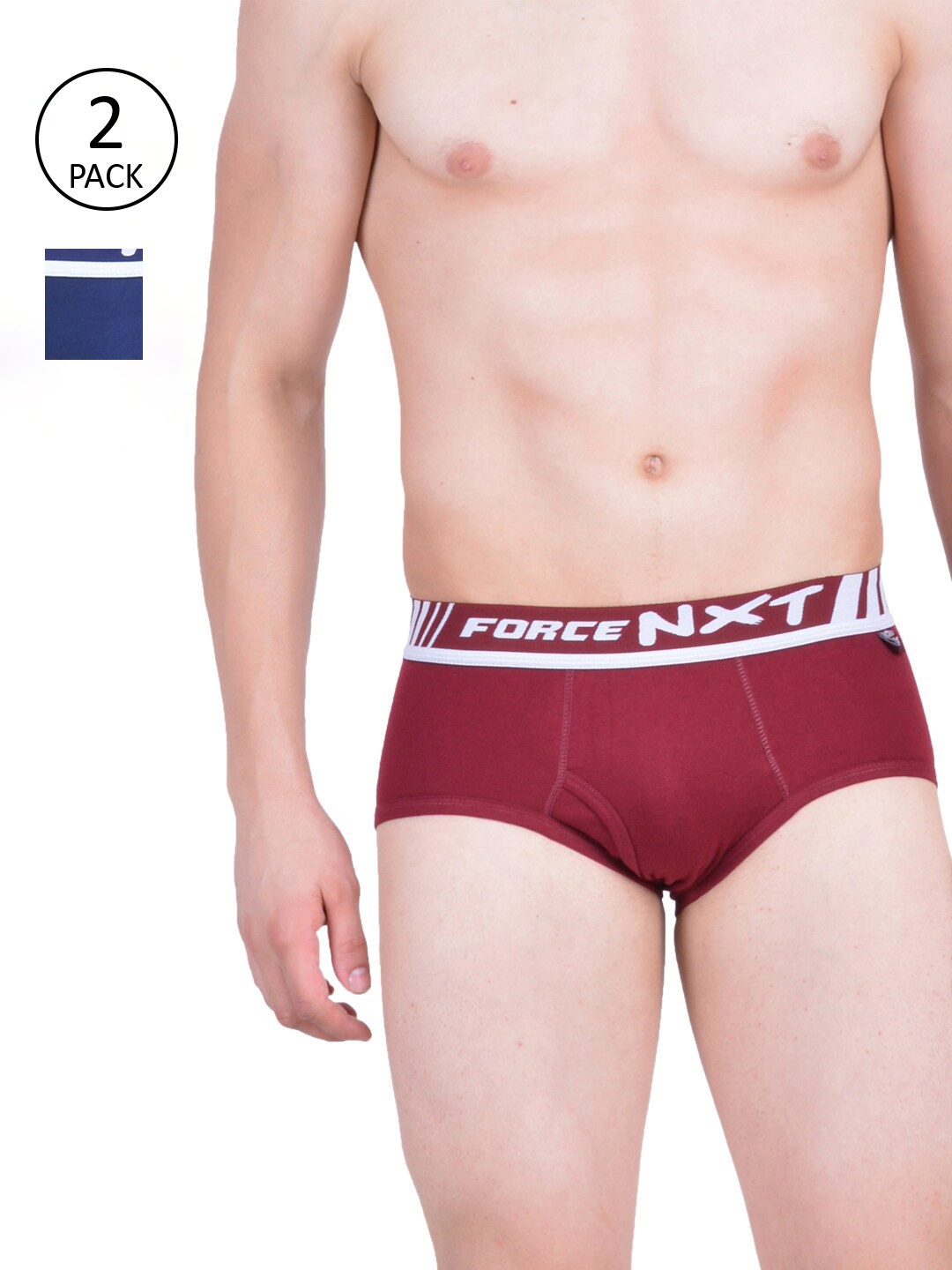 

Force NXT Men Pack Of 2 Assorted Basic Briefs MNFR-201-PO2