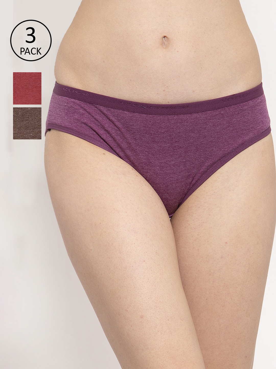 

Innocence Women Pack of 3 Assorted Hipster Briefs BBAPLIN90235