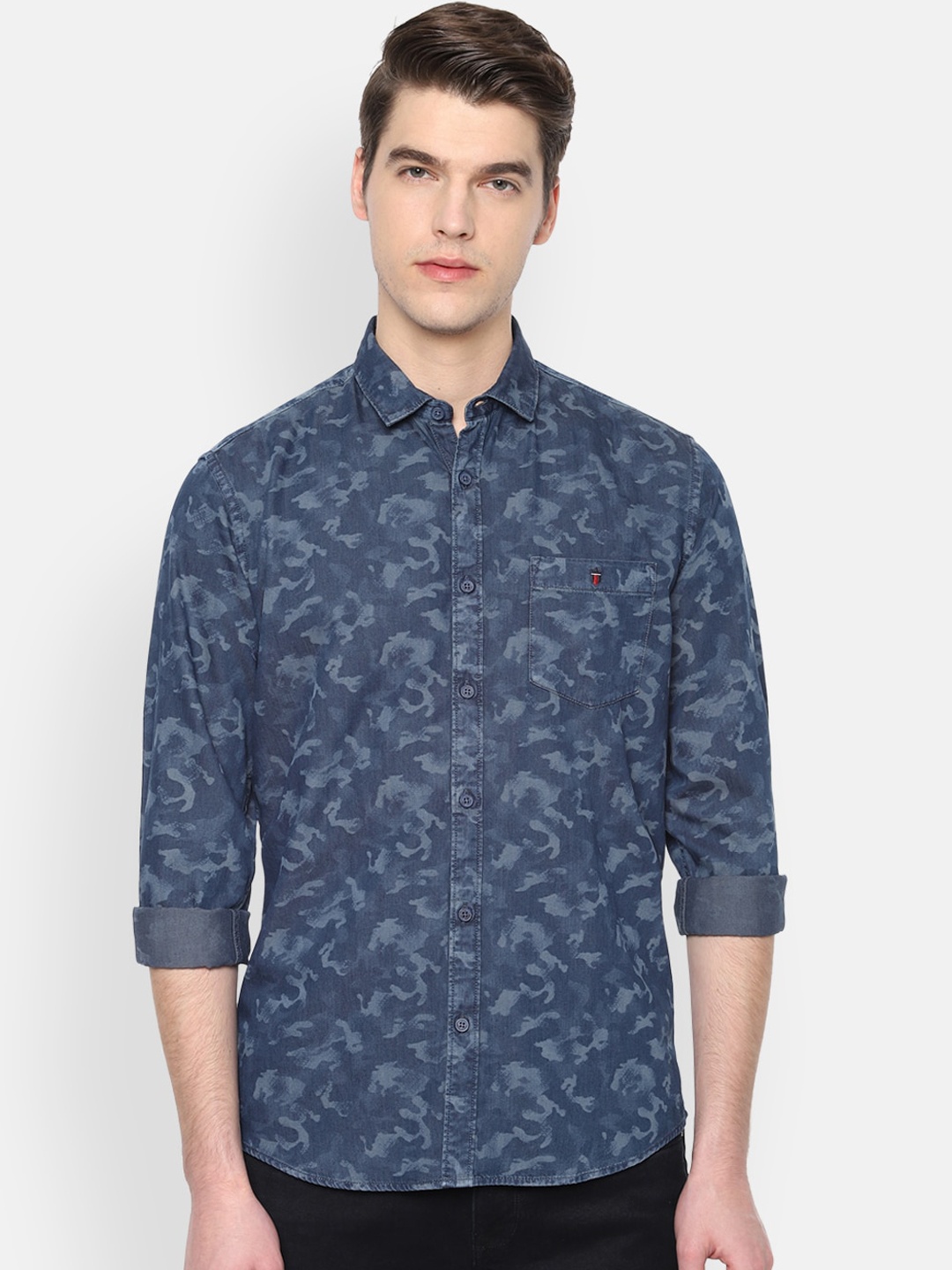

Louis Philippe Jeans Men Blue Slim Fit Printed Casual Shirt