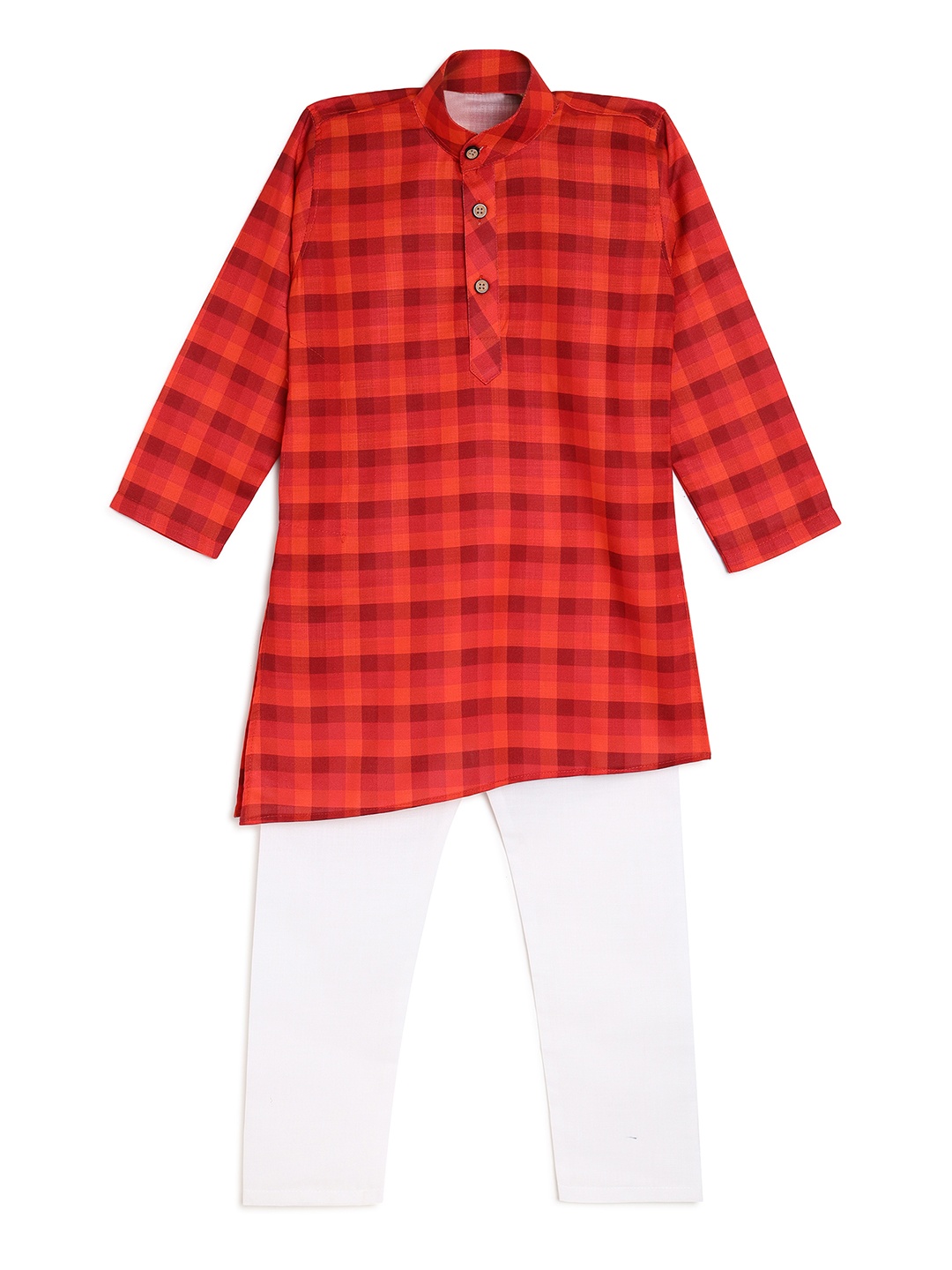 

Kidling Boys Pink & White Kurta with Pyjamas