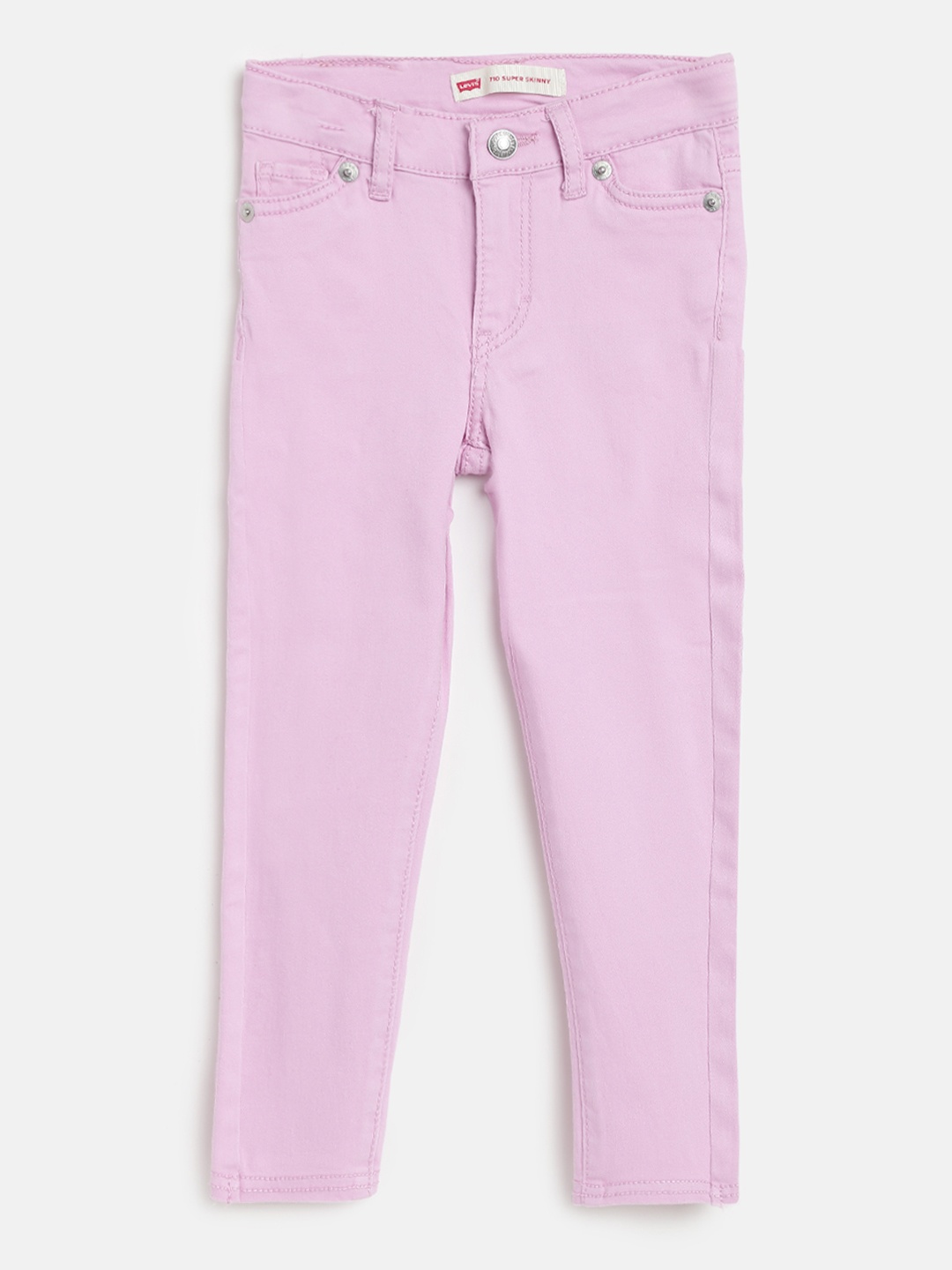 

Levis Girls Pink 710 Super Skinny Fit Mid-Rise Clean Look Stretchable Jeans