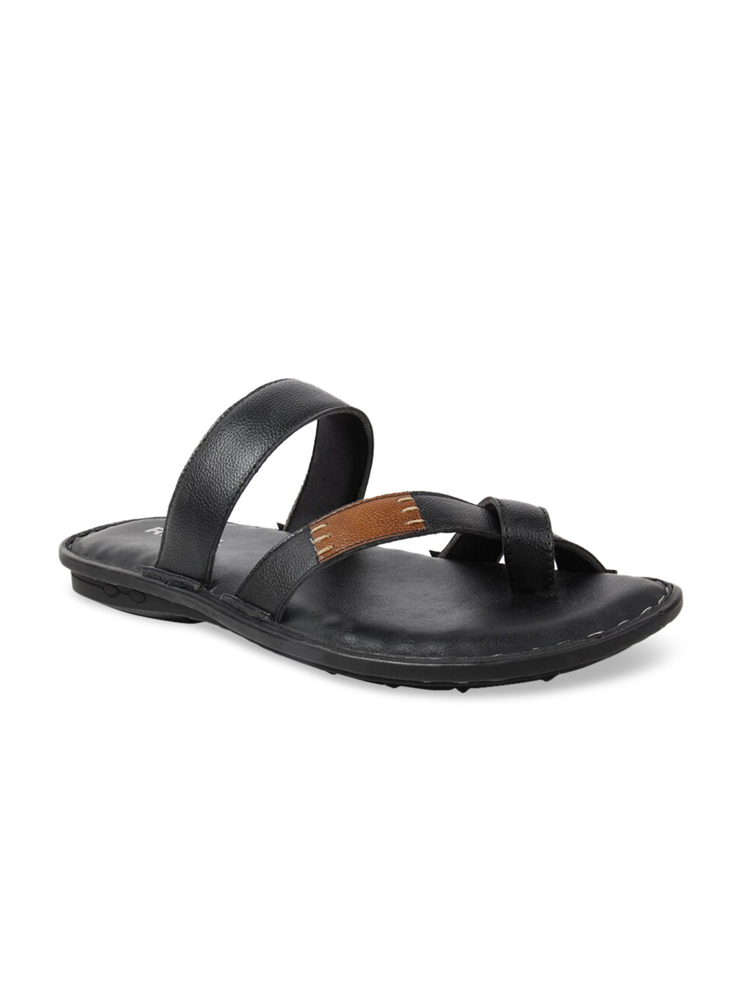 

Regal Men Black Leather Comfort Sandals