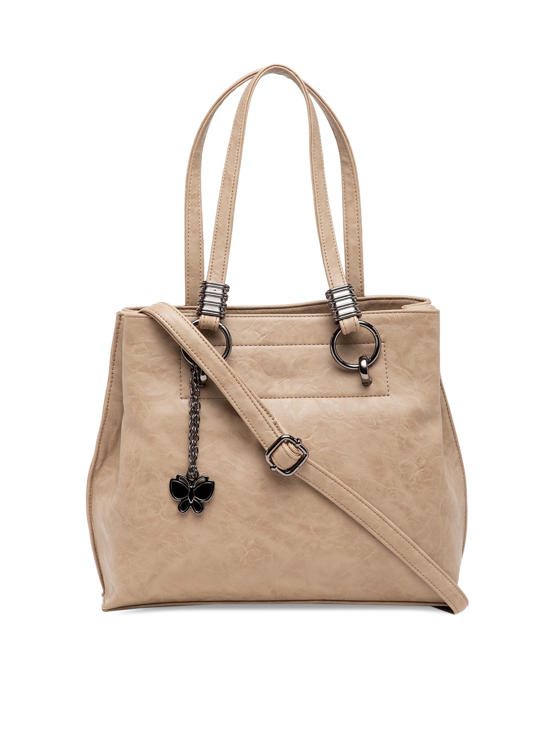 

Butterflies Beige Solid Shoulder Bag