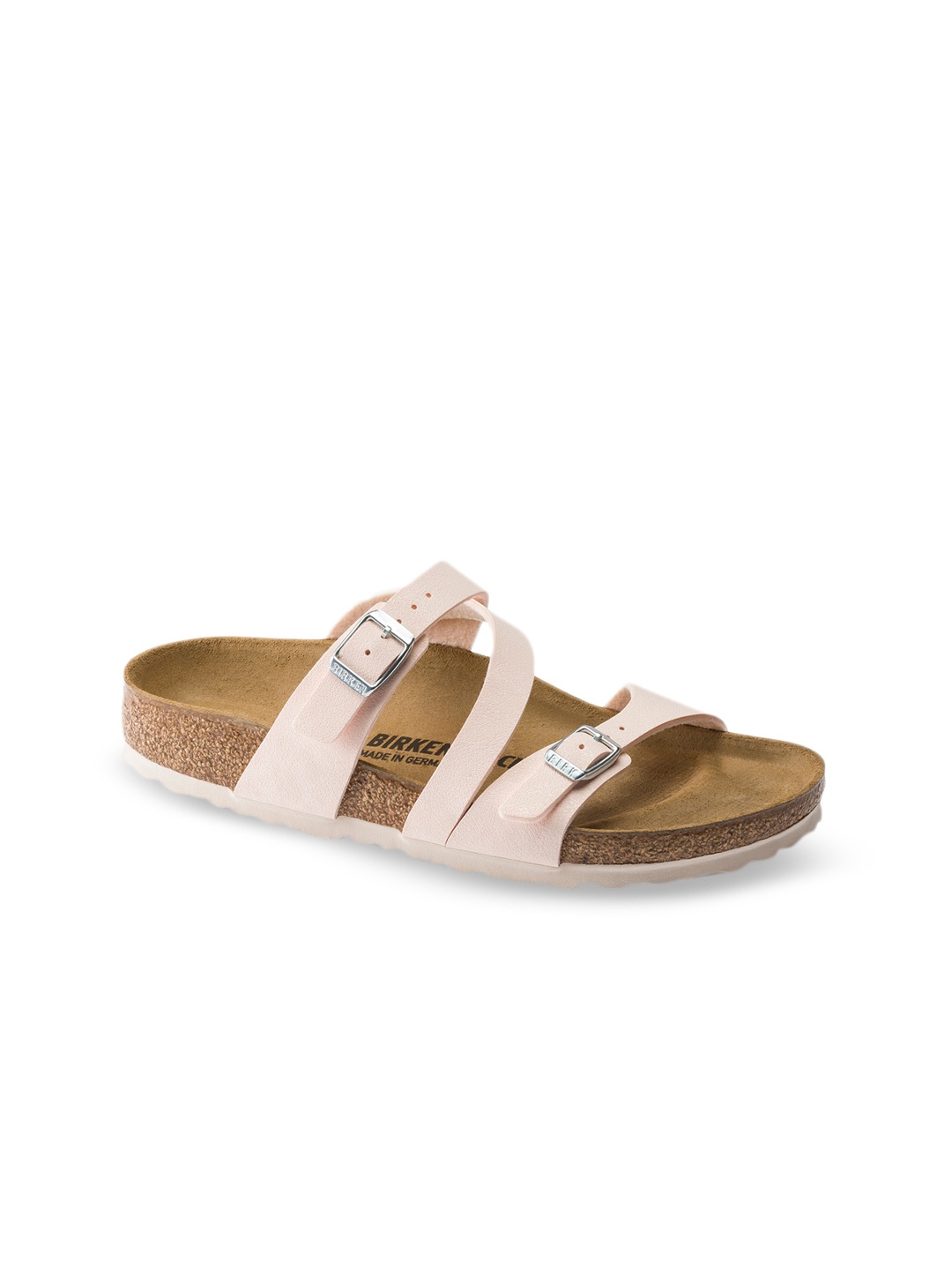 

Birkenstock Women Peach-Coloured Narrow Width Salina Open Toe Flats