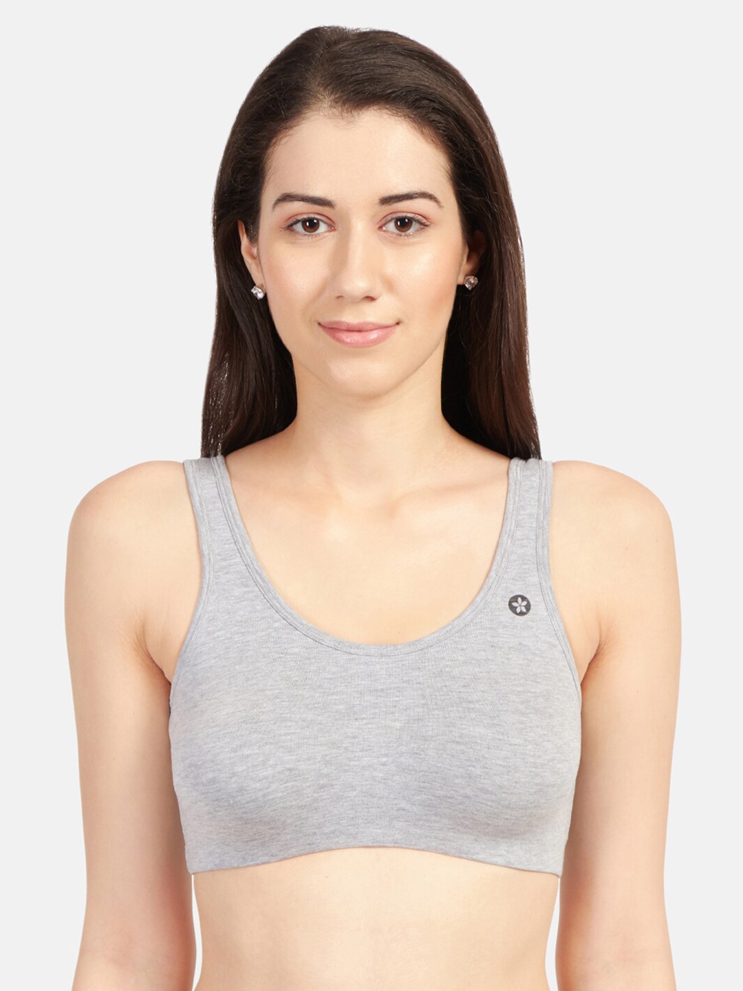 

Sonari Grey Solid Non-Wired Non Padded Sports Bra kyragreyS