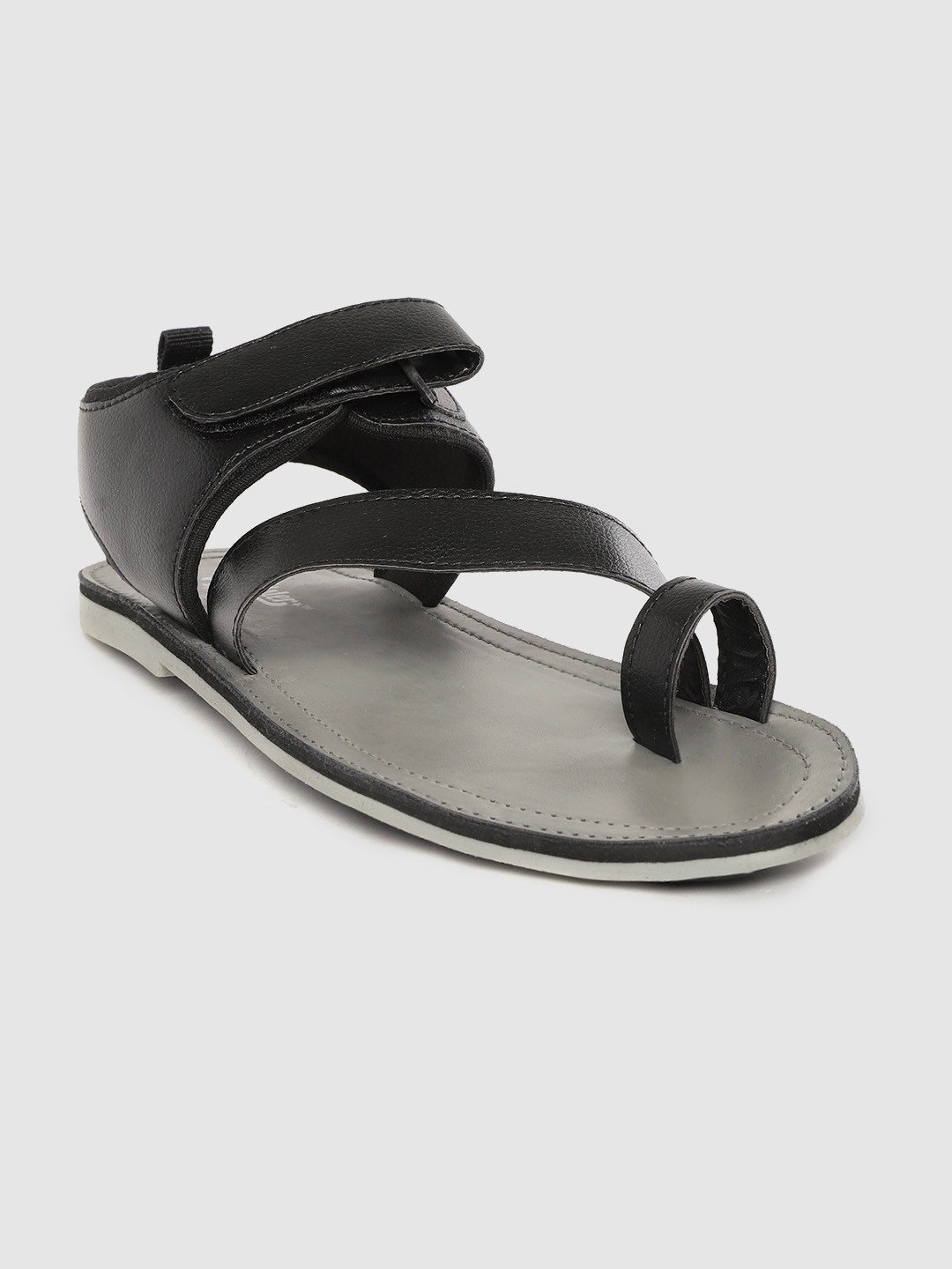 

Roadster Men Black Solid One Toe Comfort Sandals