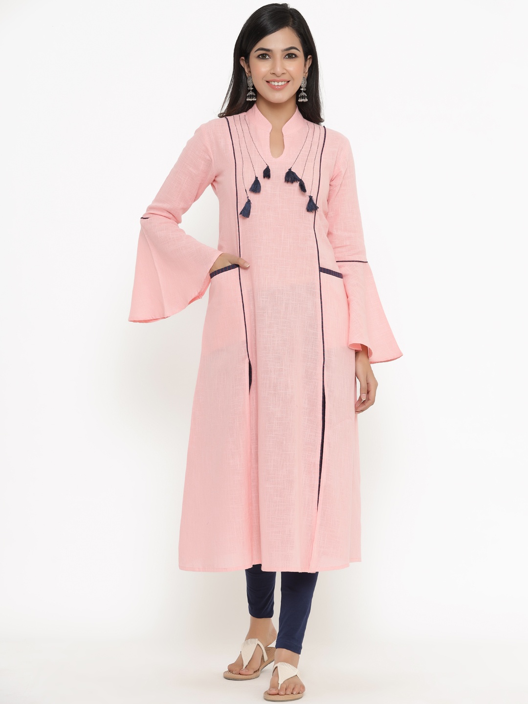 

Aprique FAB Women Pink Solid A-Line Kurta