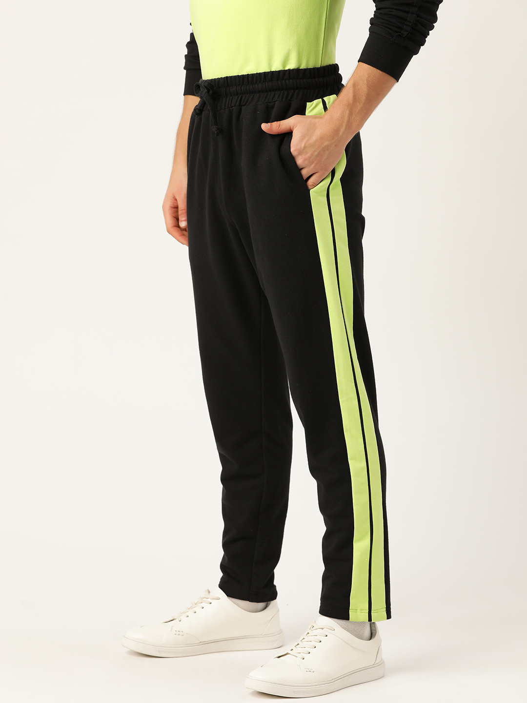 

Besiva Men Black Solid Slim Fit Track Pants