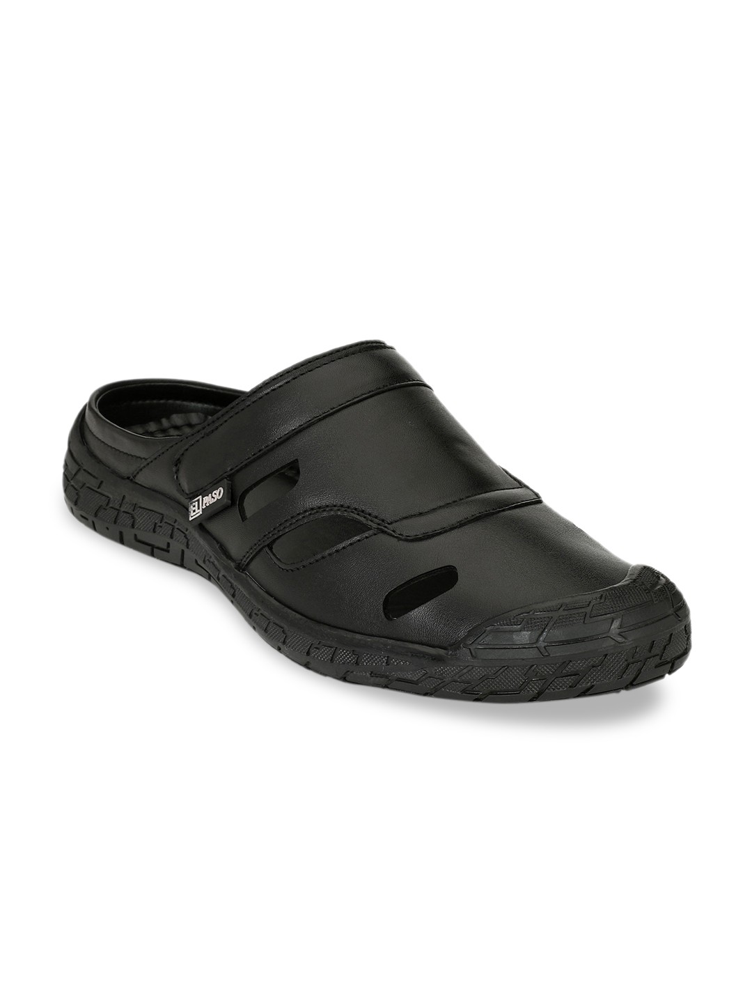 

El Paso Men Black Solid Shoe-Style Sandals