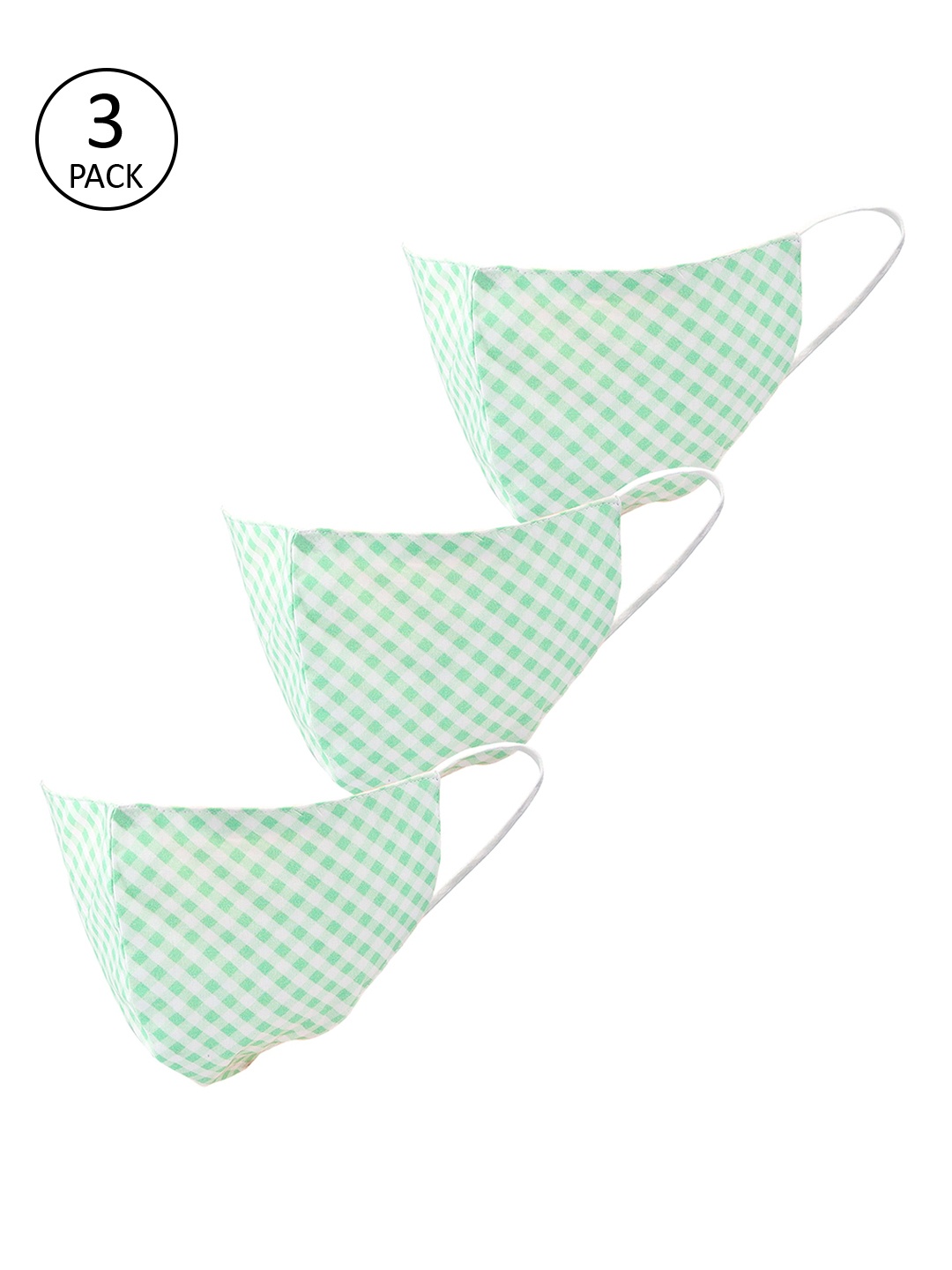 

LEGAL BRIBE Unisex 3Ply 3Pcs Protective Outdoor Face Masks, Green