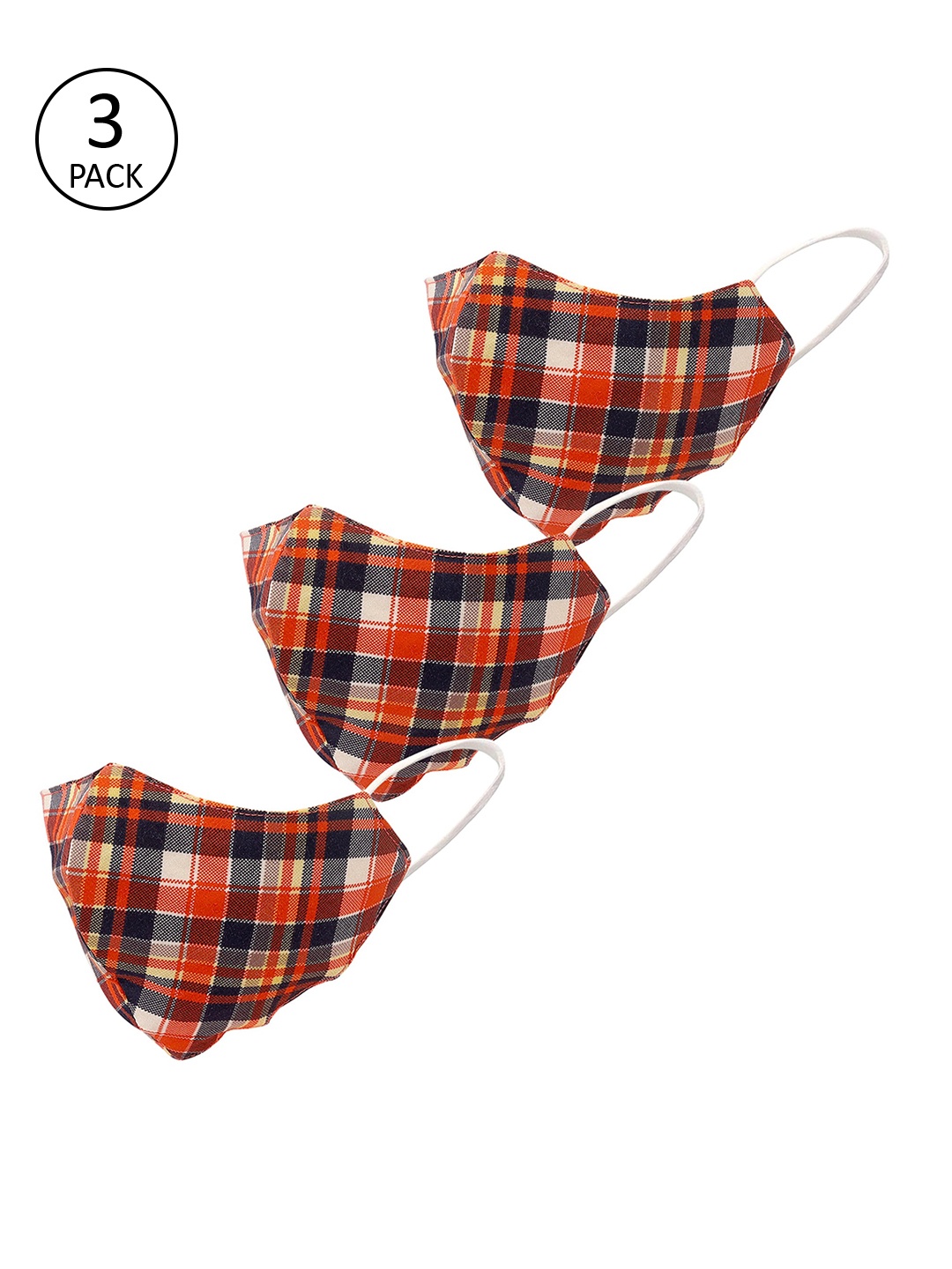 

LEGAL BRIBE Unisex Pack of 3 Pcs Multicoloured Reusable 3-Ply Protective Outdoor Masks, Multi