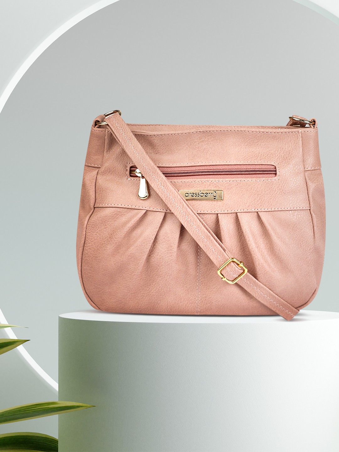 

DressBerry Pink Solid Sling Bag