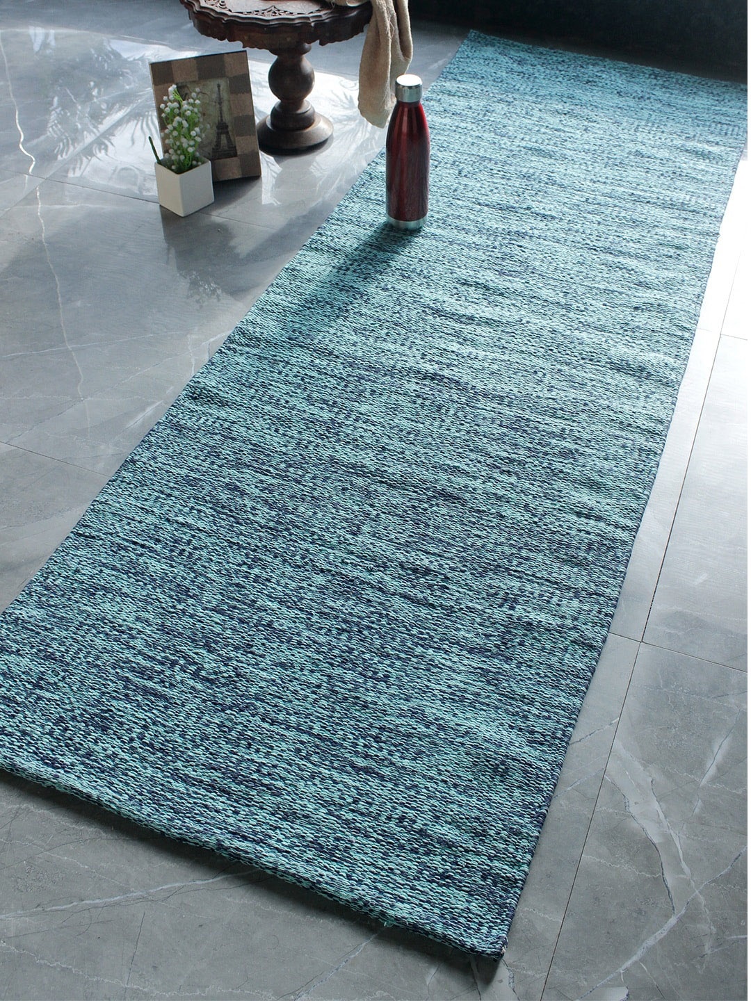 

Soumya Blue Self Design Cotton Anit-Skid Yoga Mat