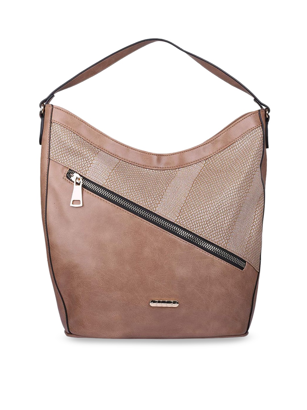 

ELLE Grey Solid Hobo Bag