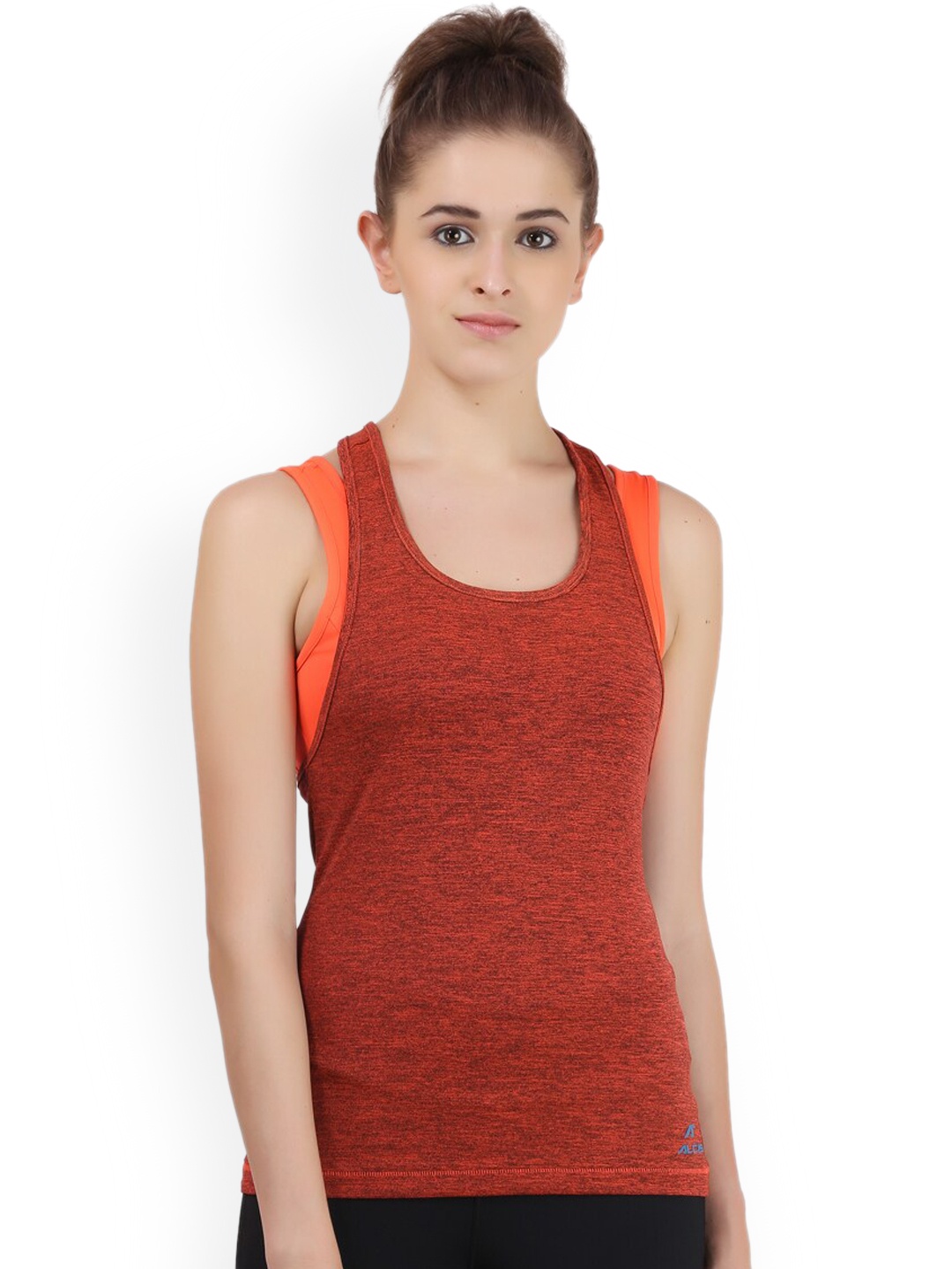 

Alcis Women Orange Solid Tank Top