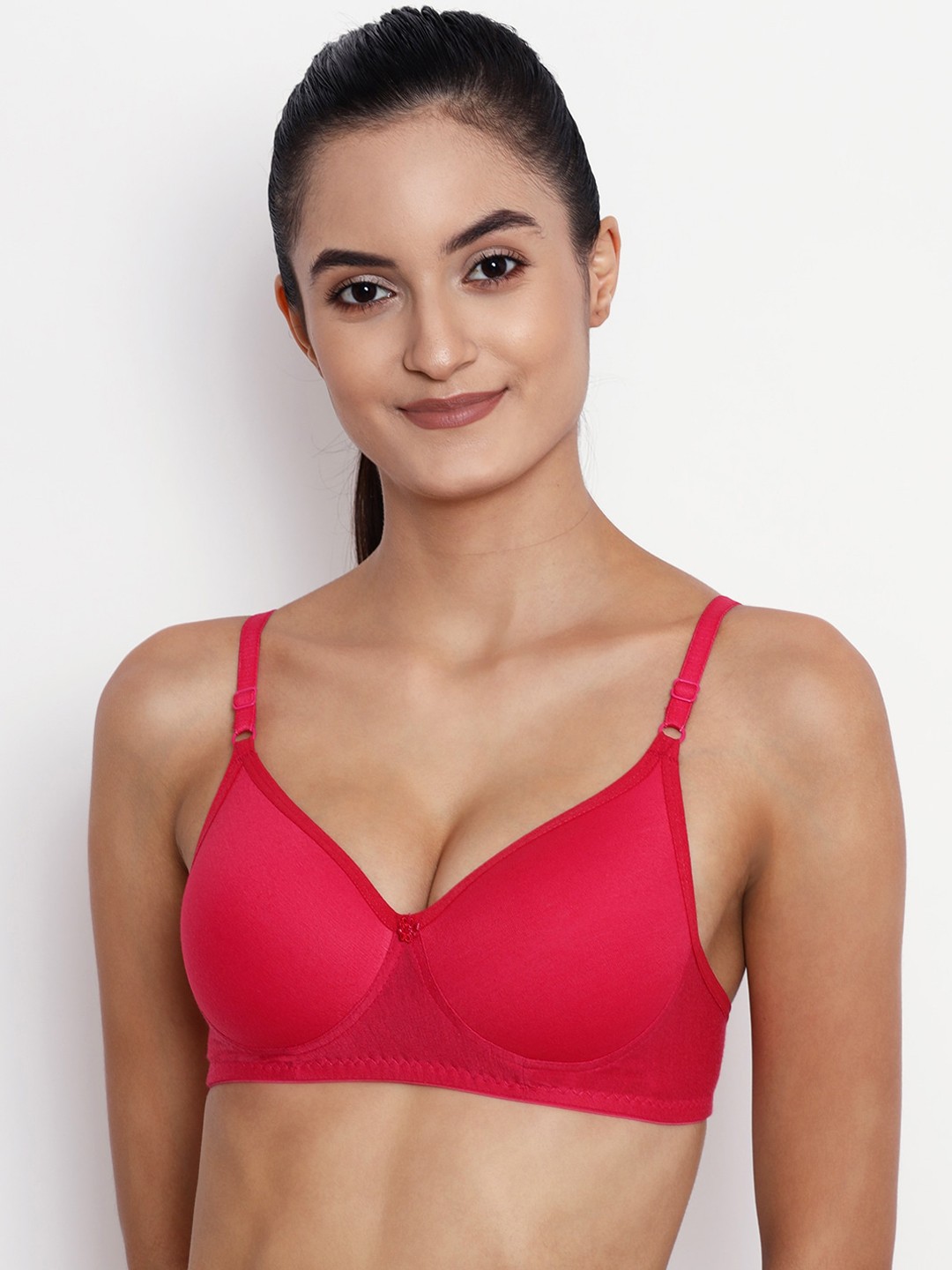 

ABELINO Pink Solid Non-Wired Lightly Padded T-shirt Bra YASHIROSE01
