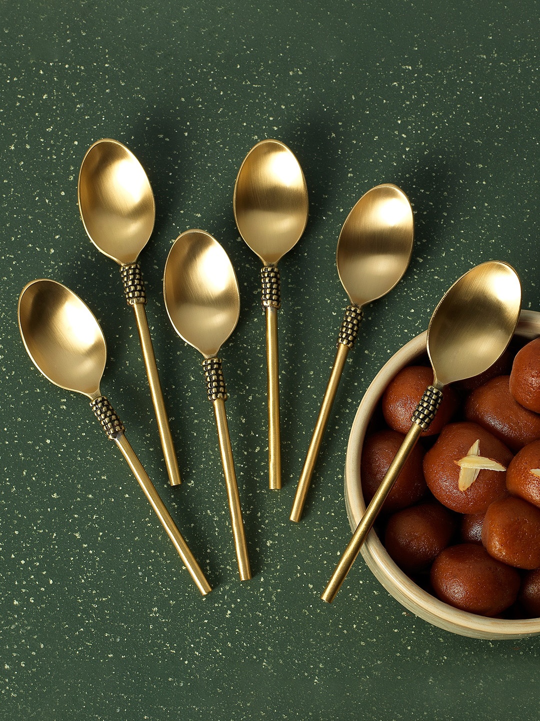 

ellementry Gold Set of 6 Masai Tea Spoon