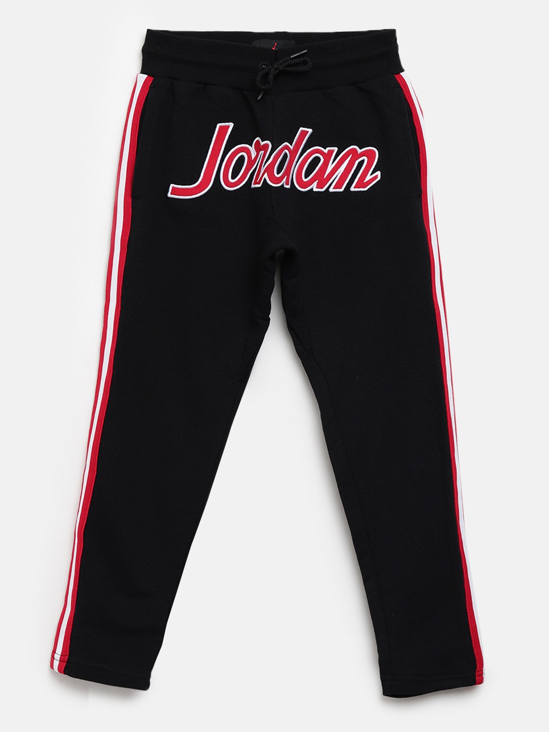 

Jordan Boys Black & Red Brand Logo Applique French Terry Sports Track Pants
