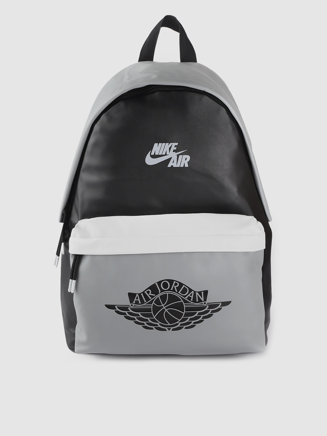 

Jordan Kids Black & Grey Coloublocked Brand Logo Print AJ1 15 Inch Laptop Backpack