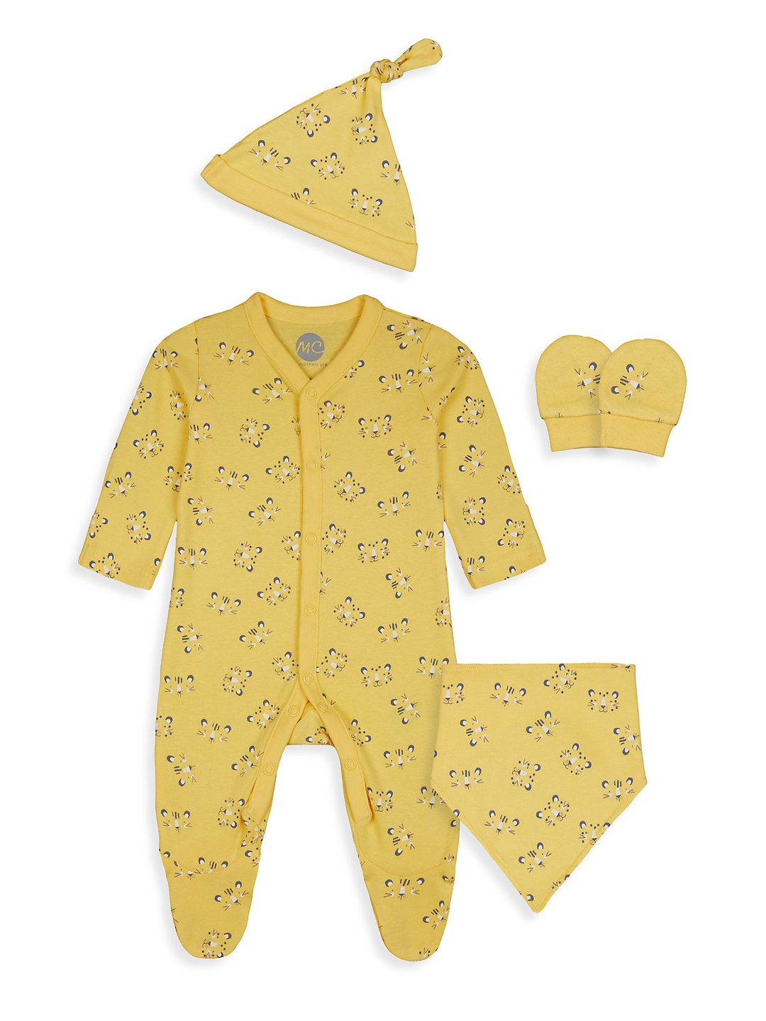 

mothercare Infant Boys Yellow Printed Sleepsuit