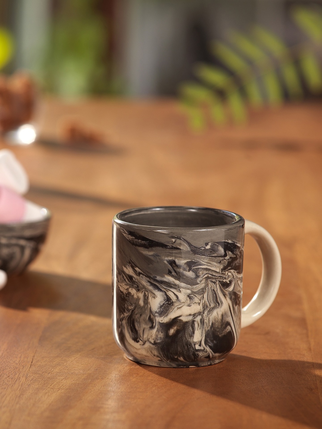 

ellementry Black & Off-White Carbon Printed Ceramic Mug