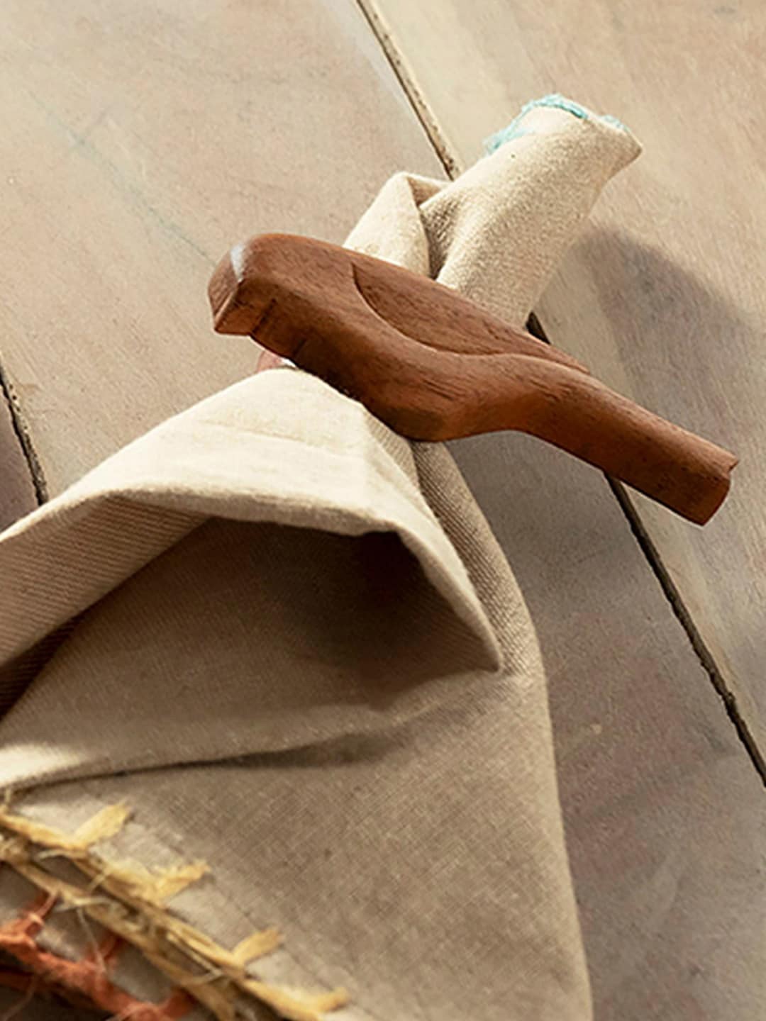 

ellementry Brown Set Of 2 Napkin Ring