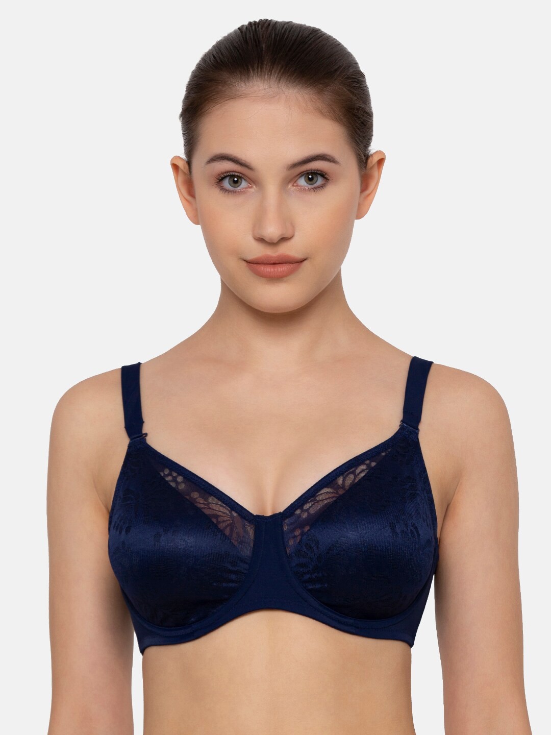 

Triumph Minimizer 112 Non Padded Wired Seamless Minimizer Bra, Navy blue