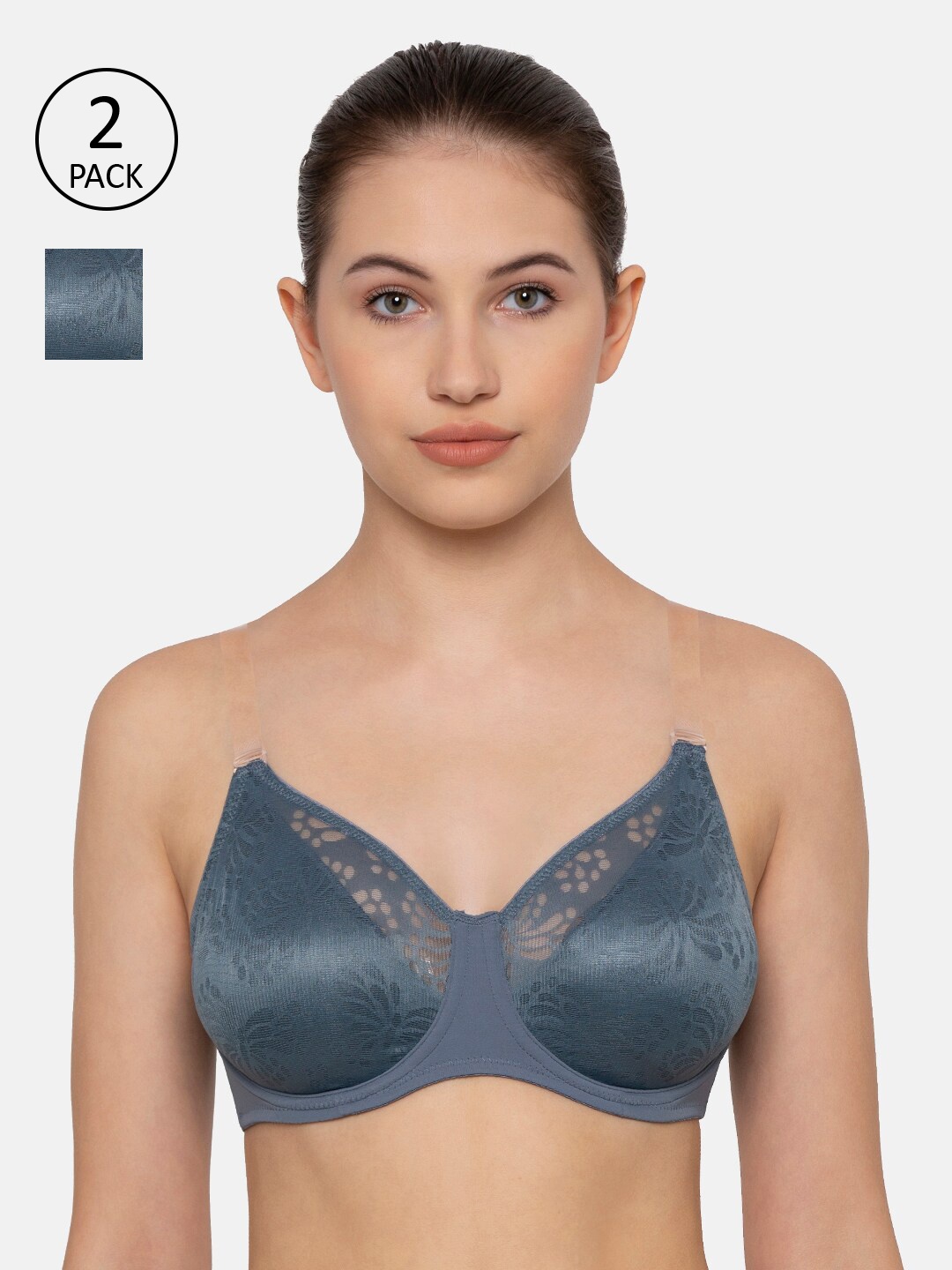 

Triumph Minimizer 112 Non Padded Wired Seamless Minimizer Bra, Grey