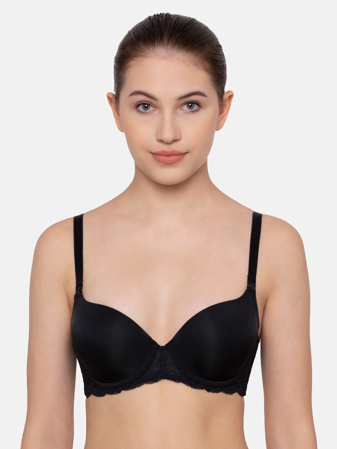 

Triumph Comfort Touch 01 Padded Wired Everyday Invisible T-Shirt Bra, Black