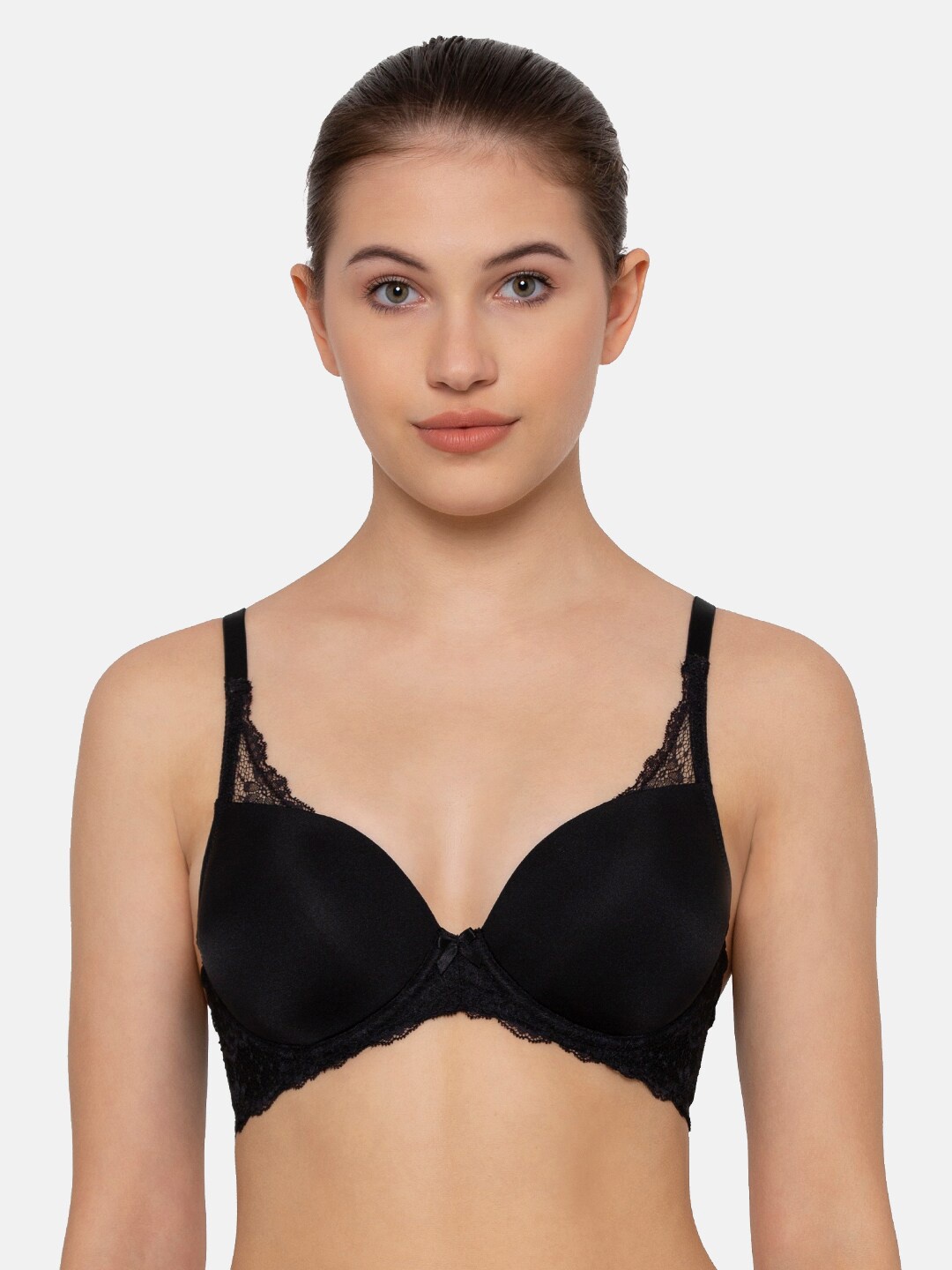 

Triumph Fashiom 152 Padded Wired Lace Fashion Bra, Black