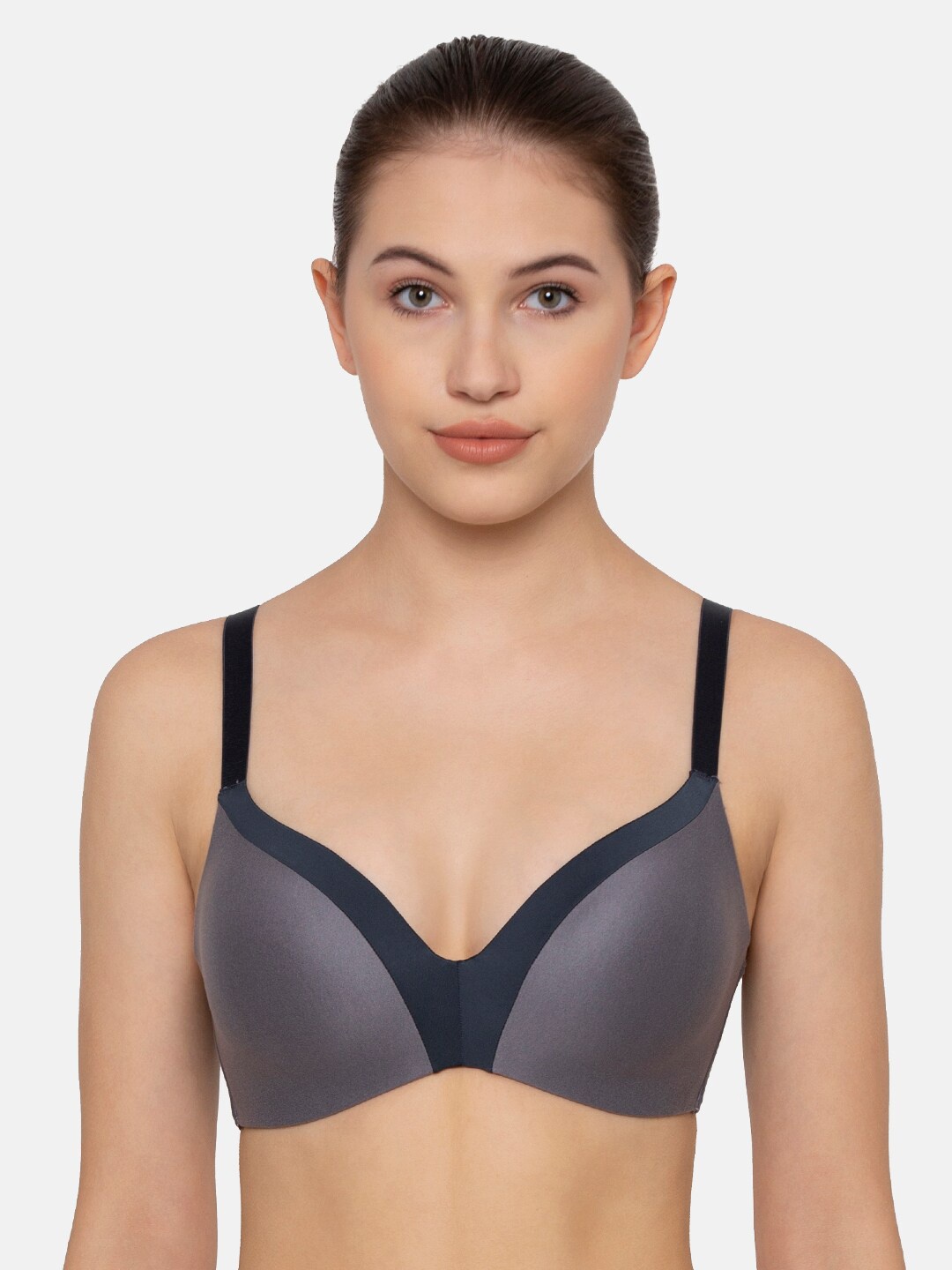 

Triumph T-Shirt Bra 156 Invisible Padded Wireless Extreme Comfort and Full Coverage Bra, Grey