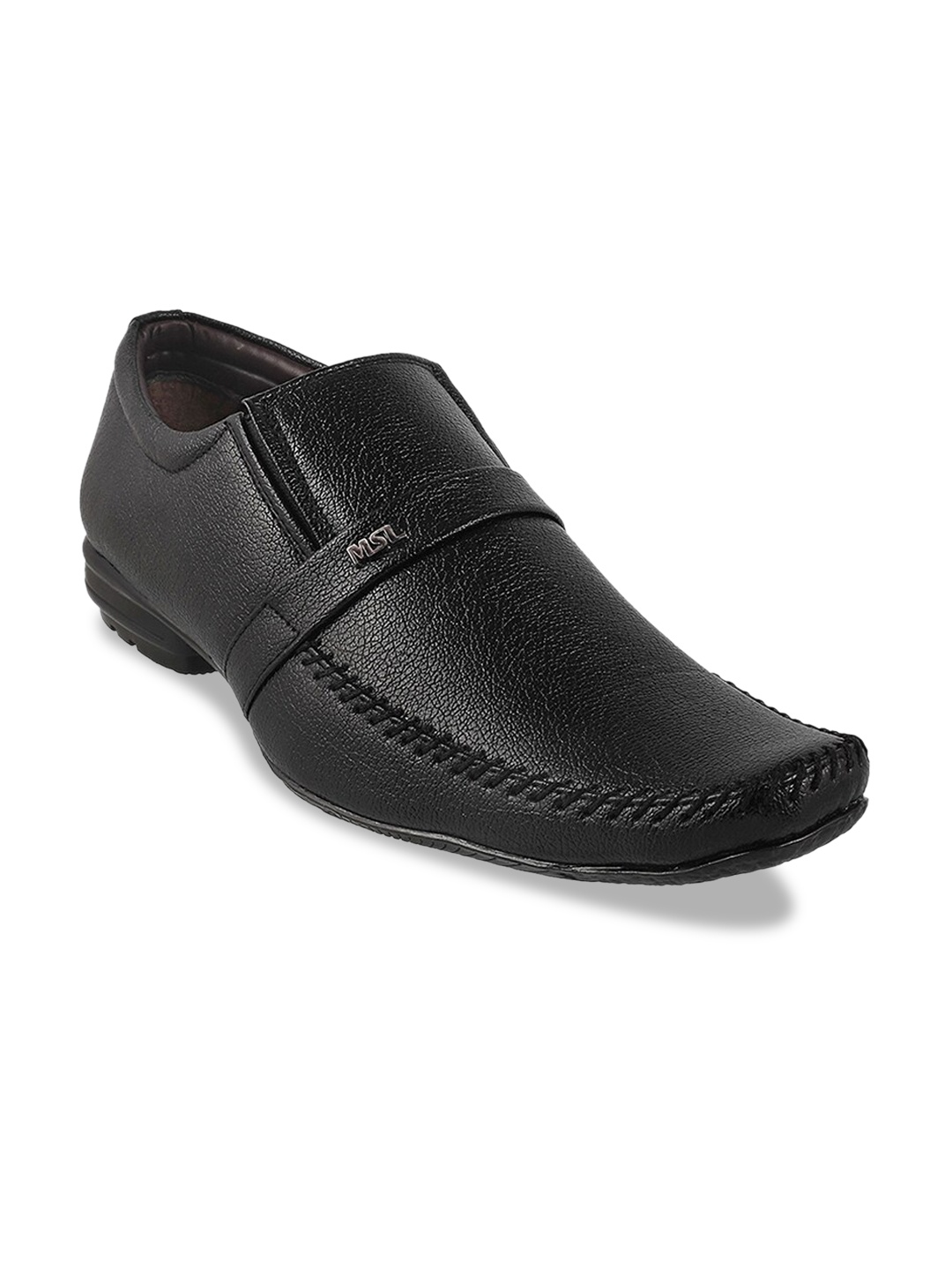 

WALKWAY by Metro Men Black Solid Formal Loafers