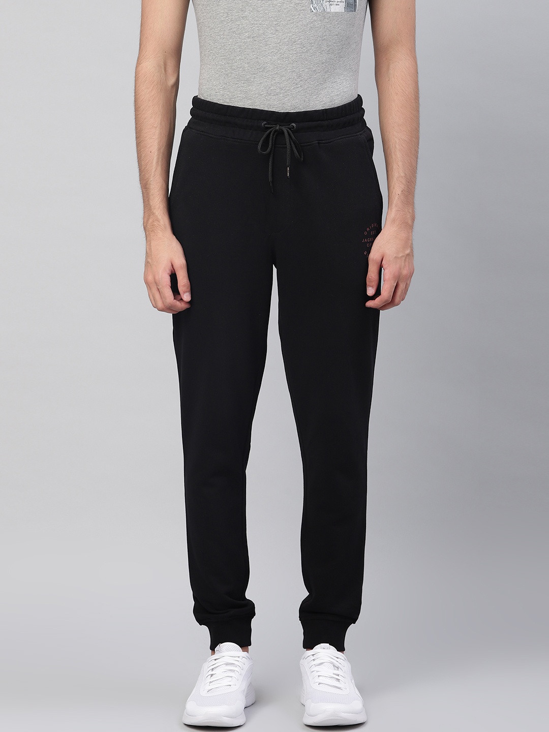 

Jack & Jones Men Black Regular Fit Solid Joggers