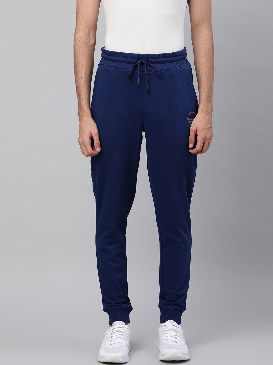 

Jack & Jones Men Blue Regular Fit Solid Joggers