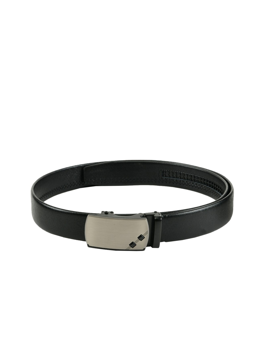 

WINSOME DEAL Men Black Textured Belt