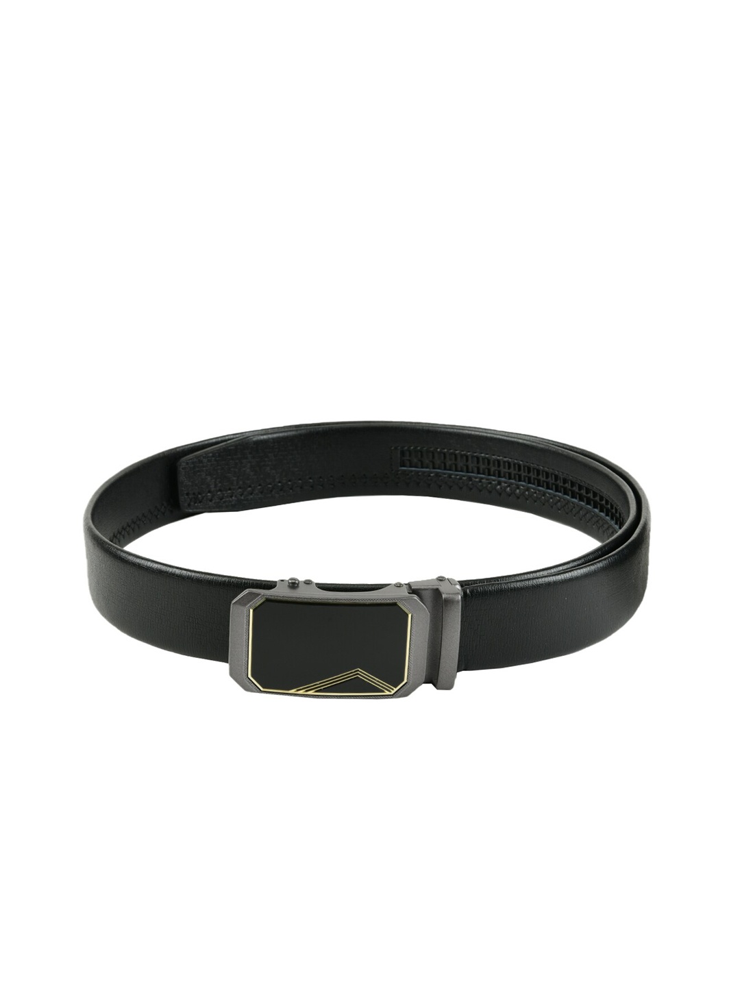 

WINSOME DEAL Men Black Textured Belt