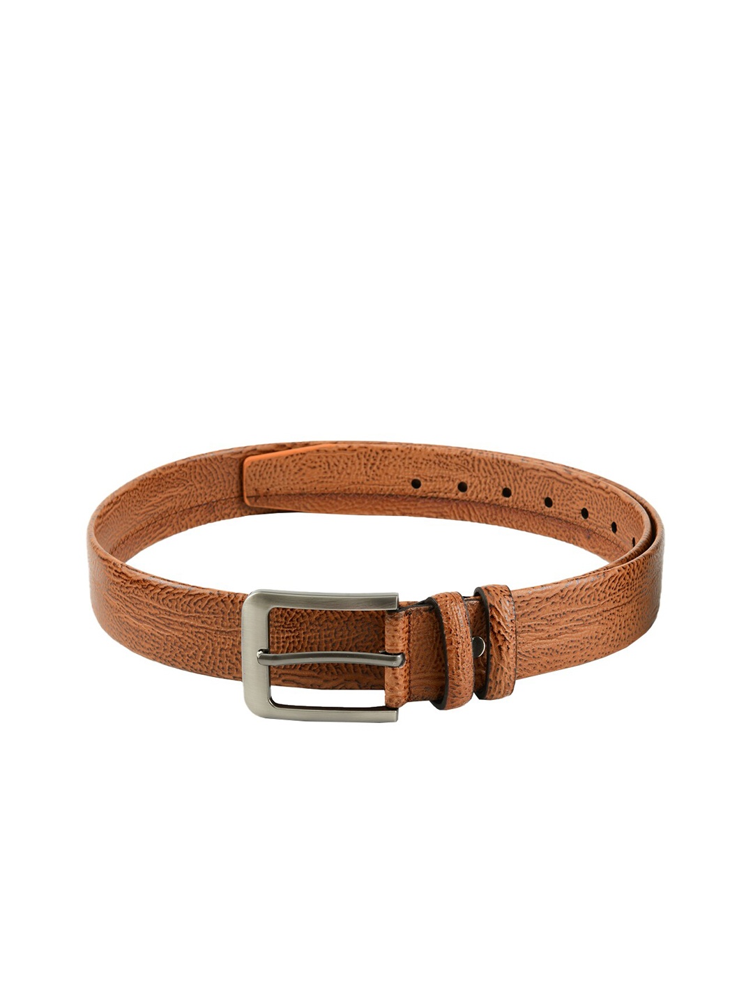 

WINSOME DEAL Men Tan Brown Textured Belt