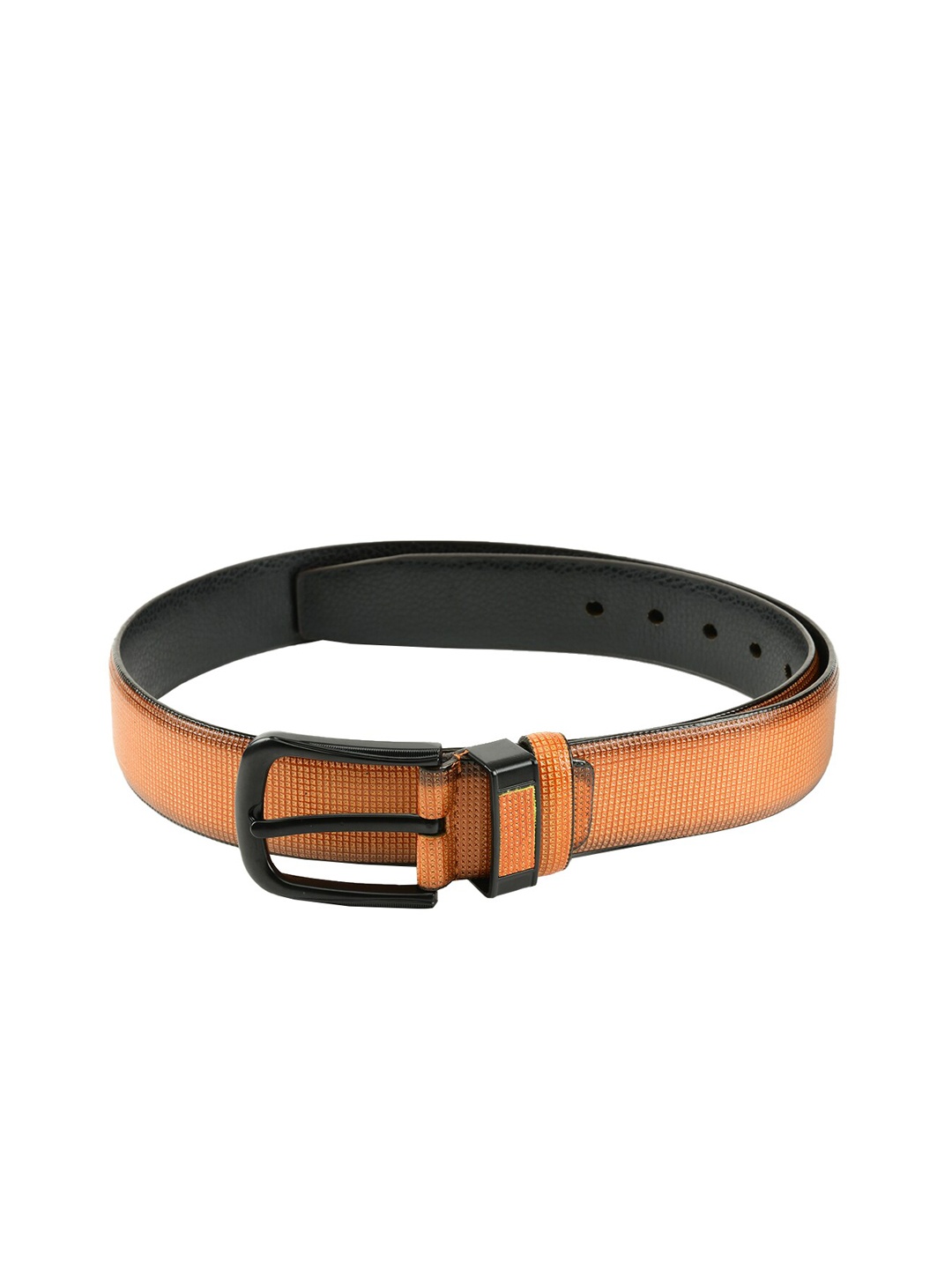 

WINSOME DEAL Men Tan Brown Textured Belt