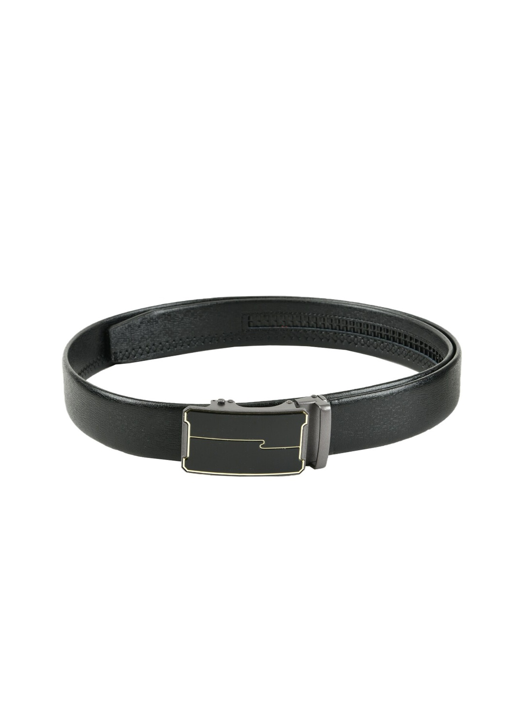 

WINSOME DEAL Men Black Textured Belt