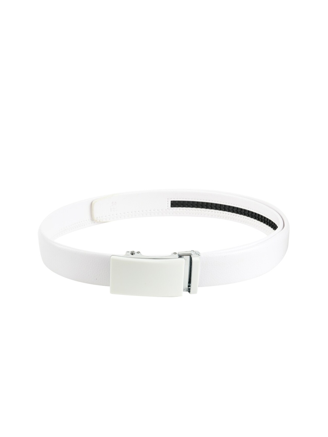 

WINSOME DEAL Men White Textured Belt