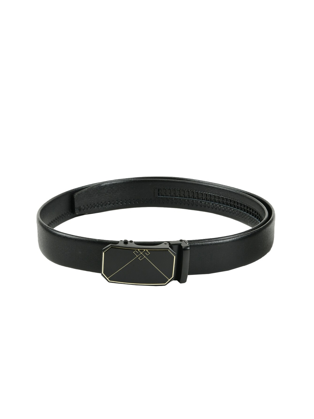 

WINSOME DEAL Men Black Textured Belt