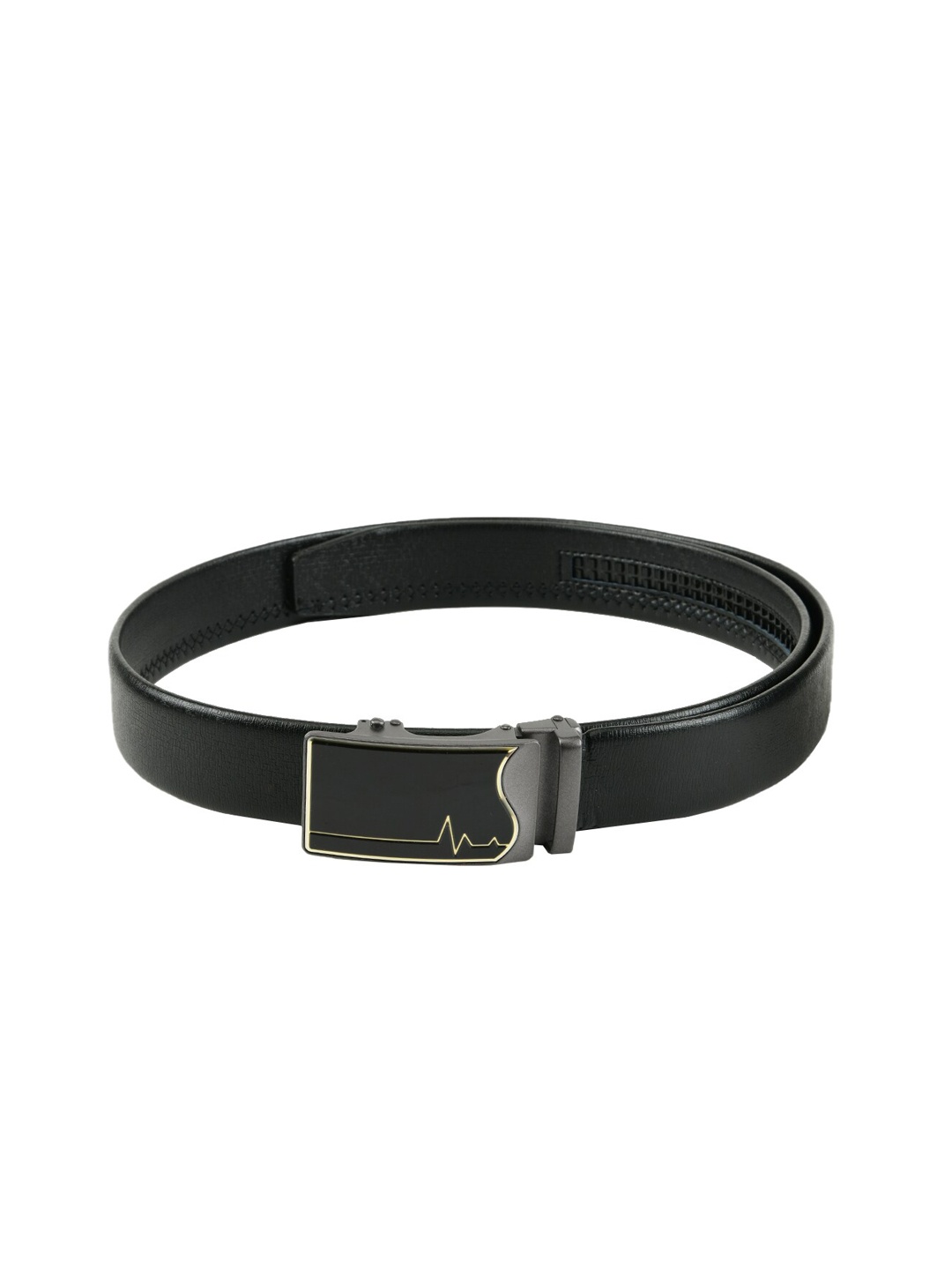 

WINSOME DEAL Men Black Textured Belt