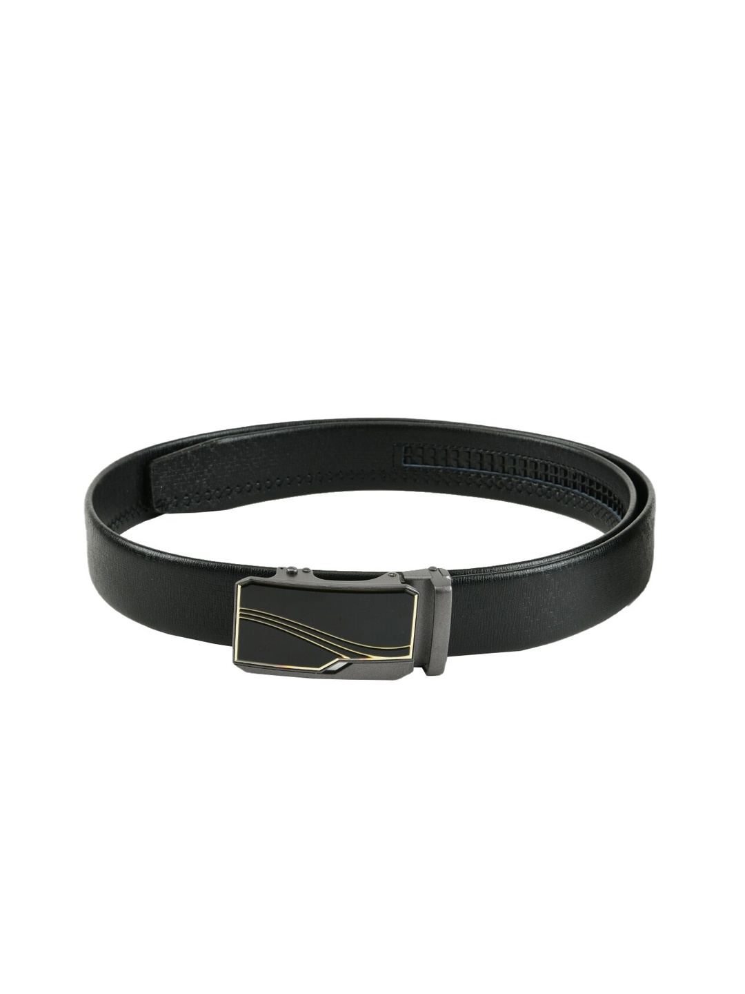 

WINSOME DEAL Men Black Textured Belt