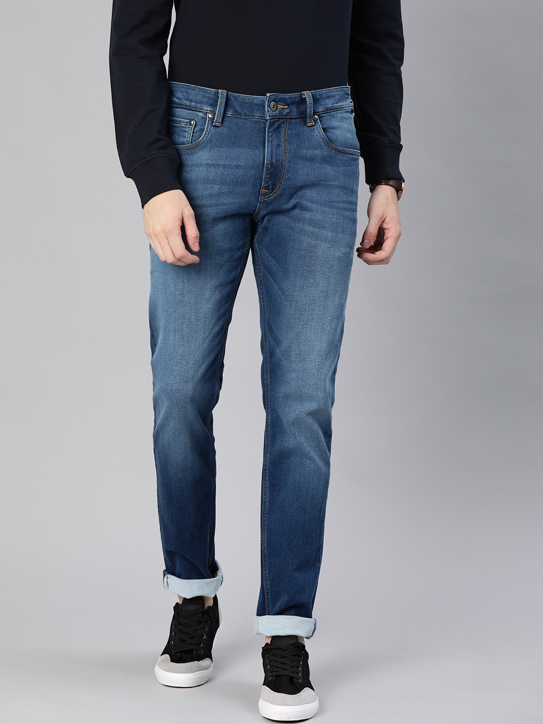 

Nautica Men Blue Slim Fit Mid-Rise Clean Look Stretchable Jeans